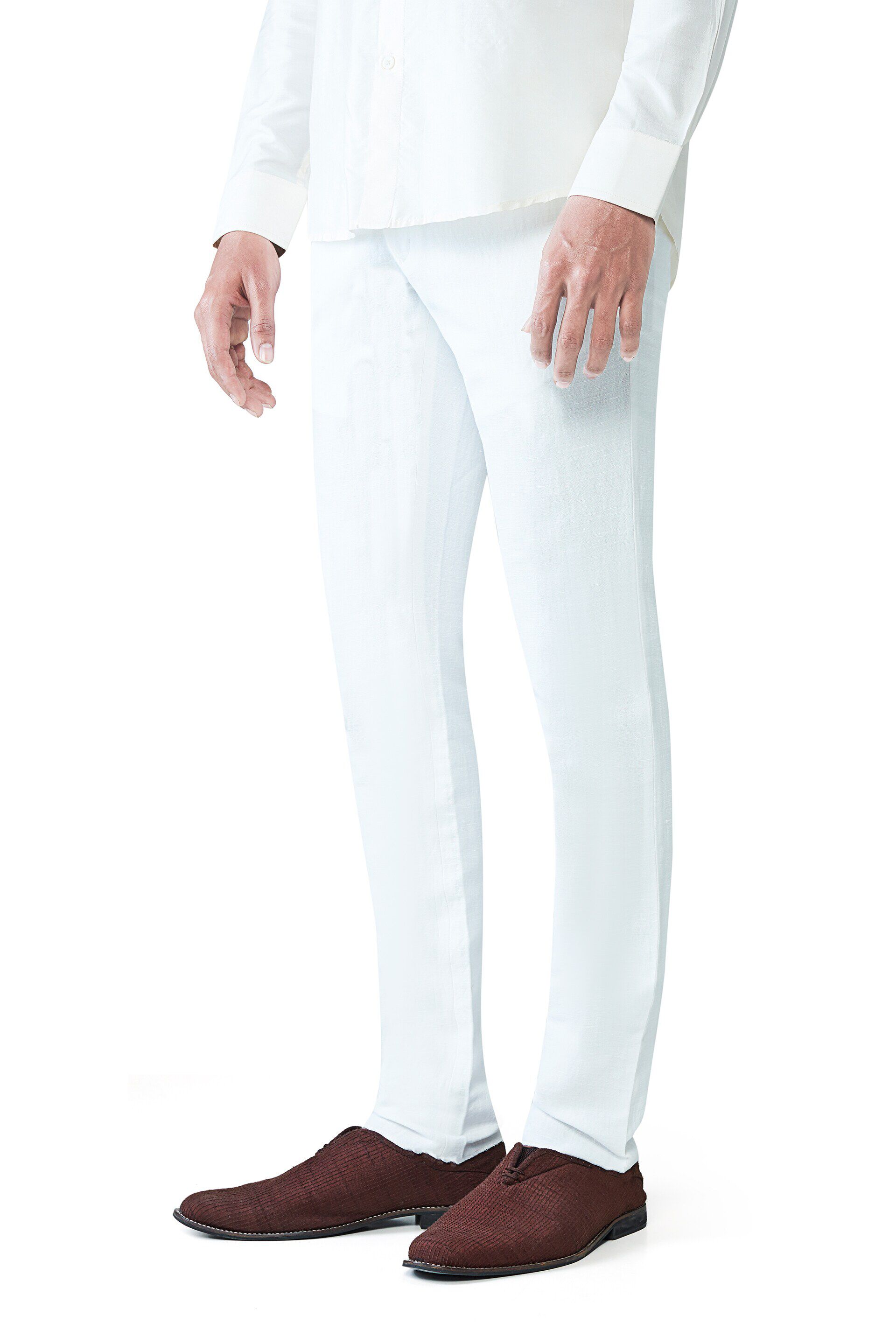 Buy Mens White Linen Trousers for Wedding from Anita Dongre