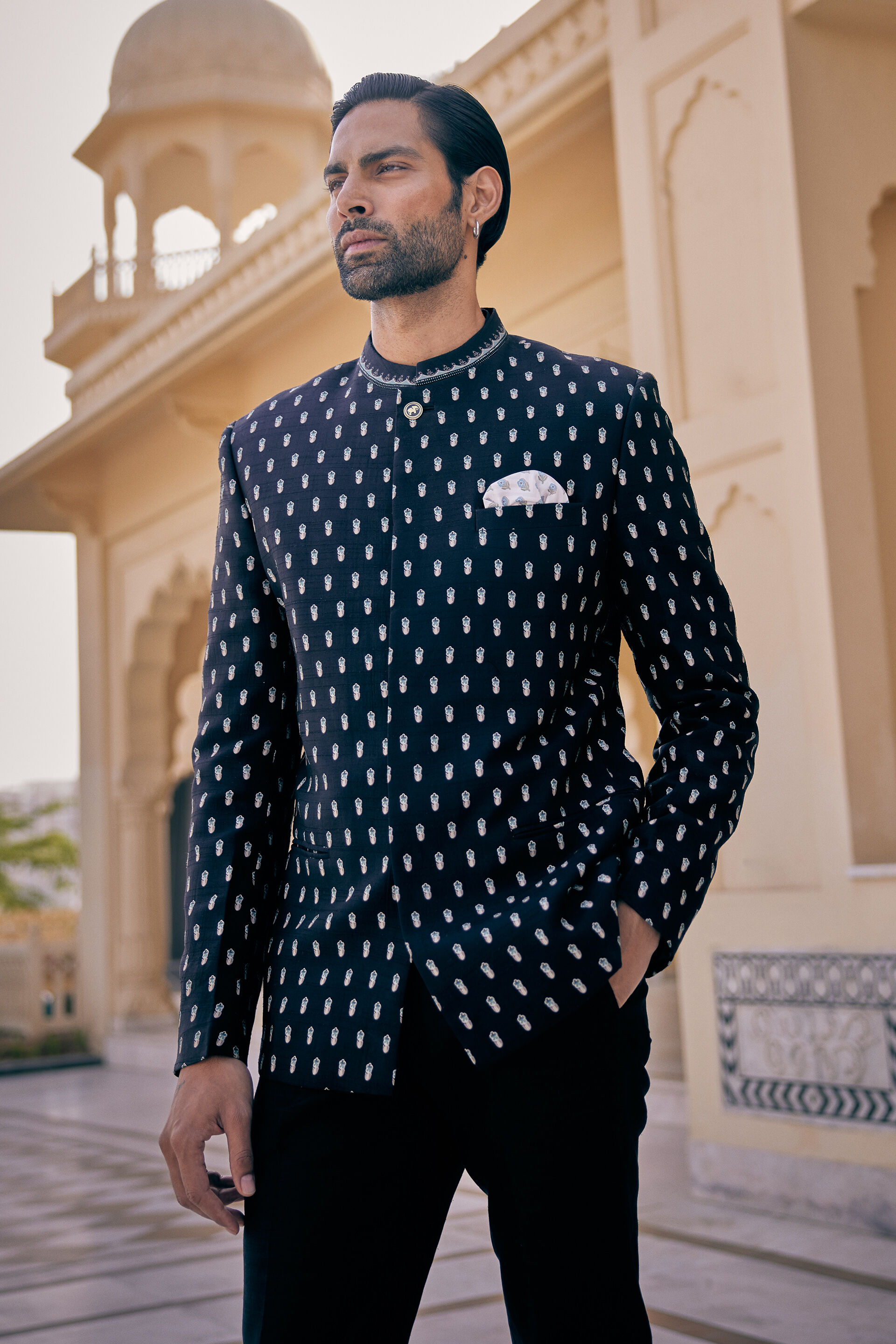 Ritam Silk Bandhagala - Black, Black, image 4