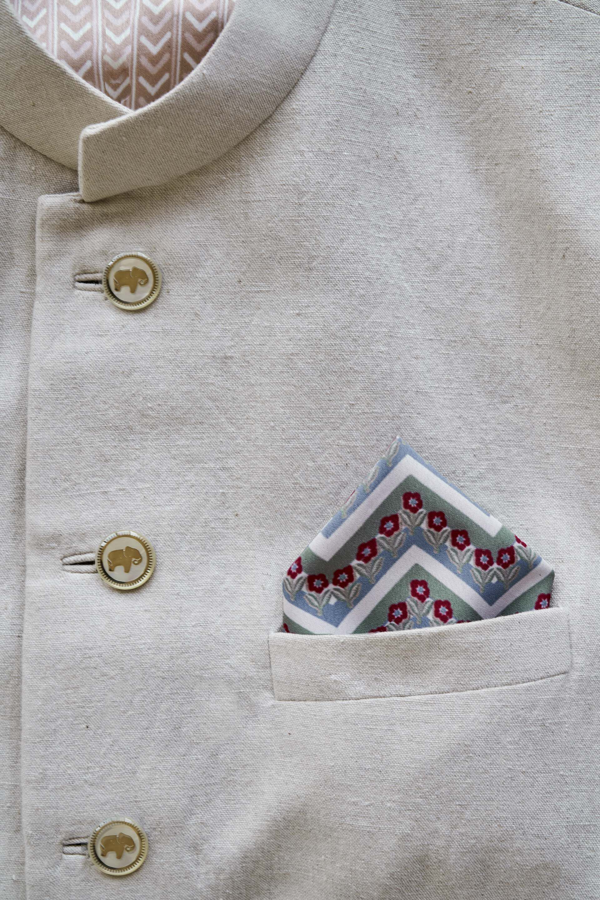 Ohas Pocket Square - Powder Blue, Powder Blue, image 3