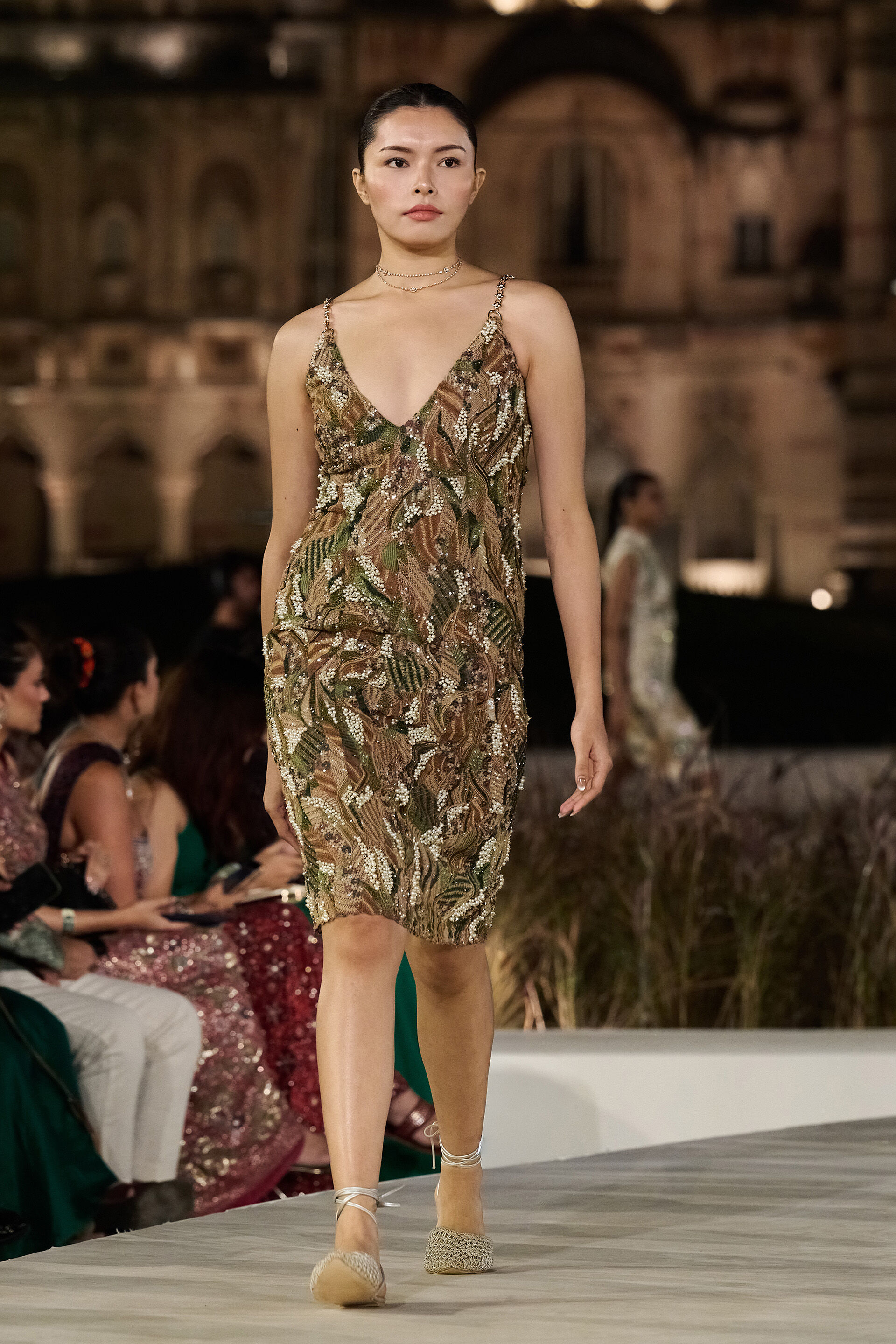 Thalora Embroidered Dress - Brown, Brown, image 1