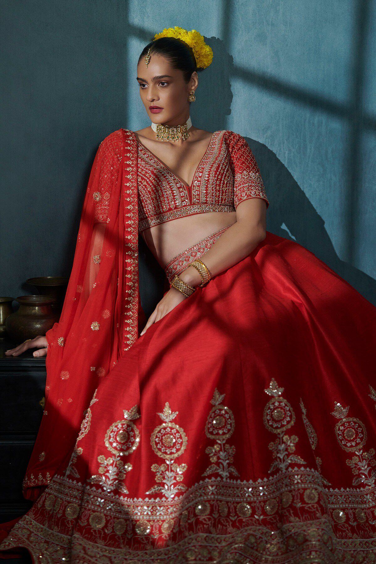 Janki Lehenga Set - Red