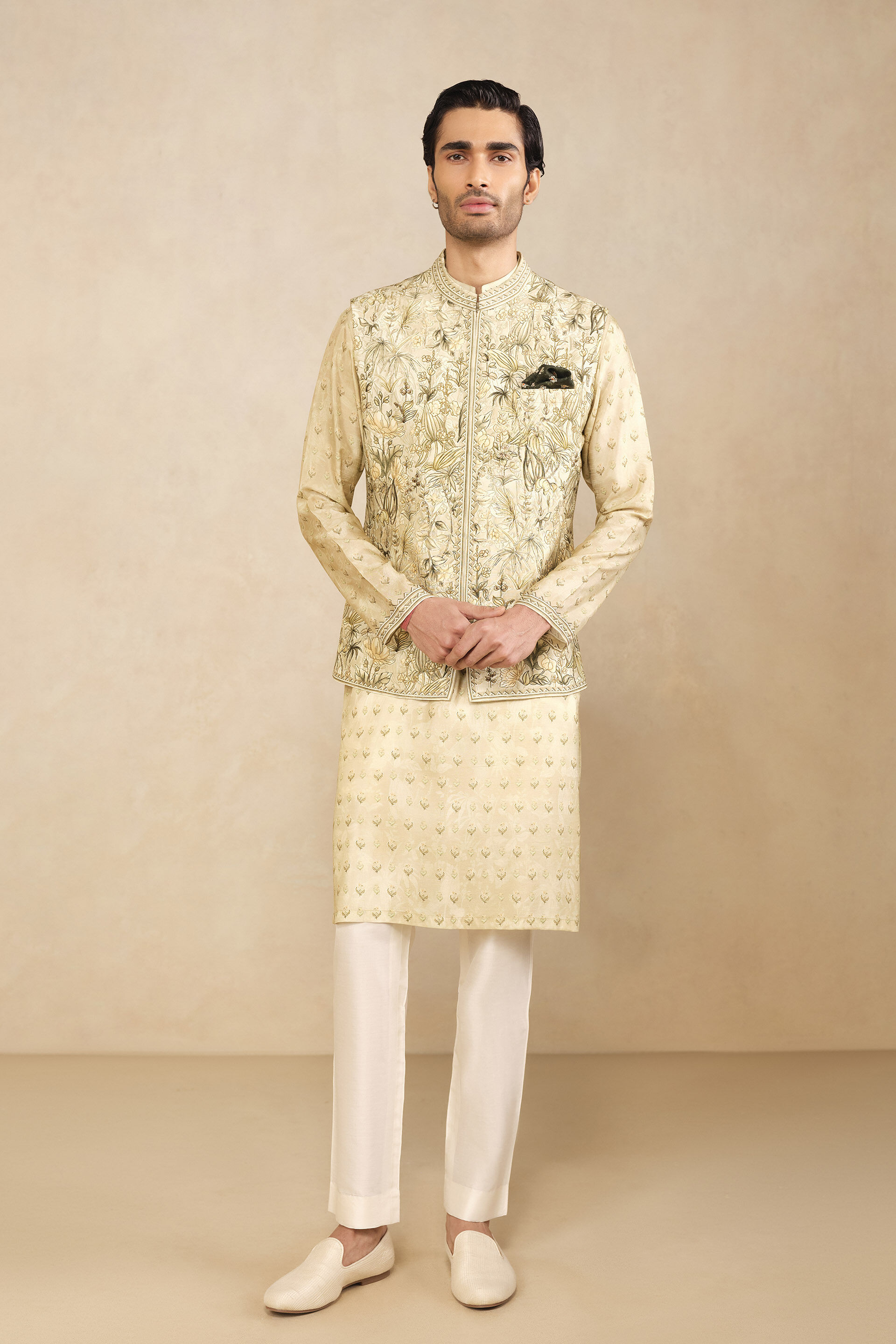 Abjit Nehru Jacket - Sage