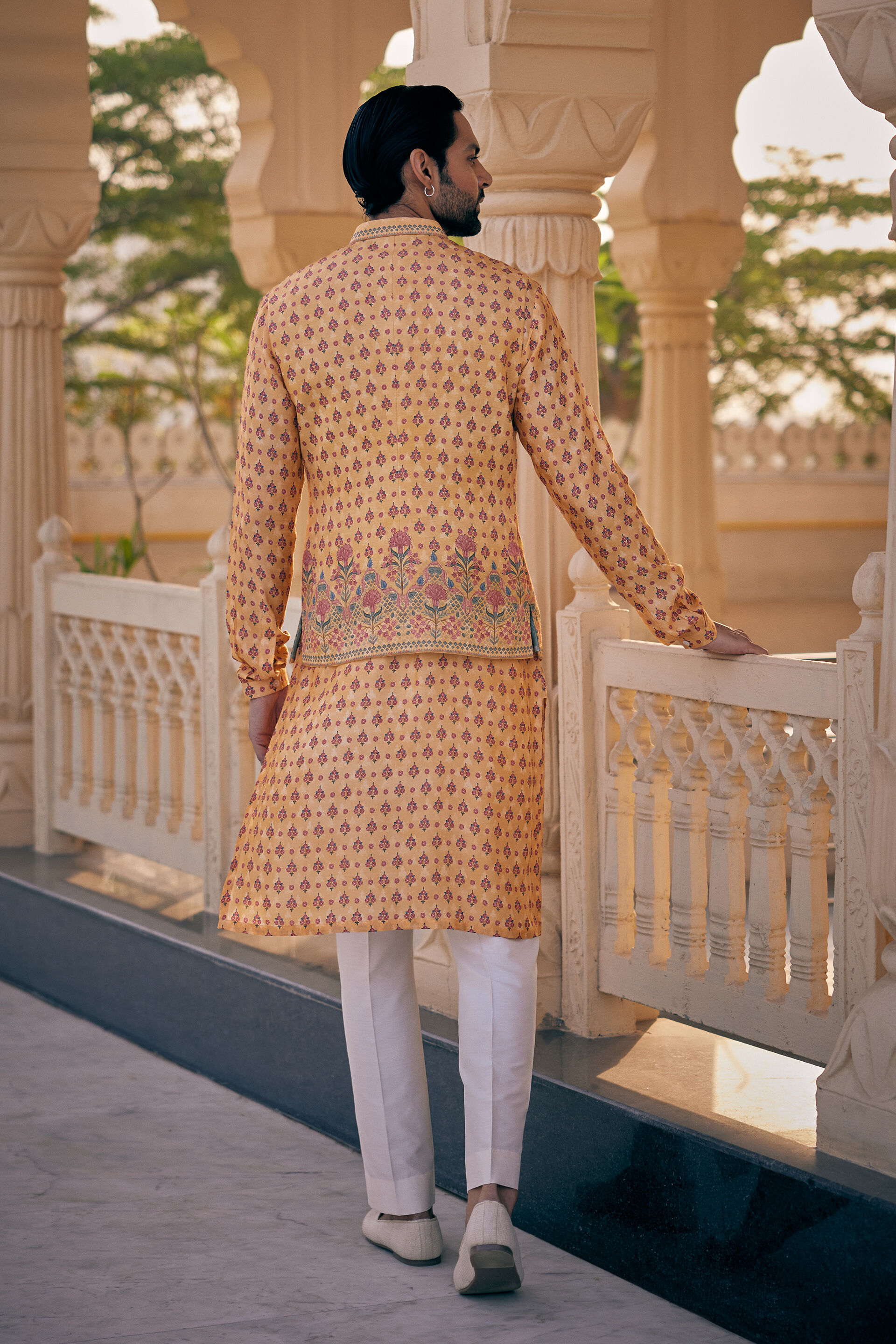 Ashmayu Nehru Jacket - Mustard, Mustard, image 2