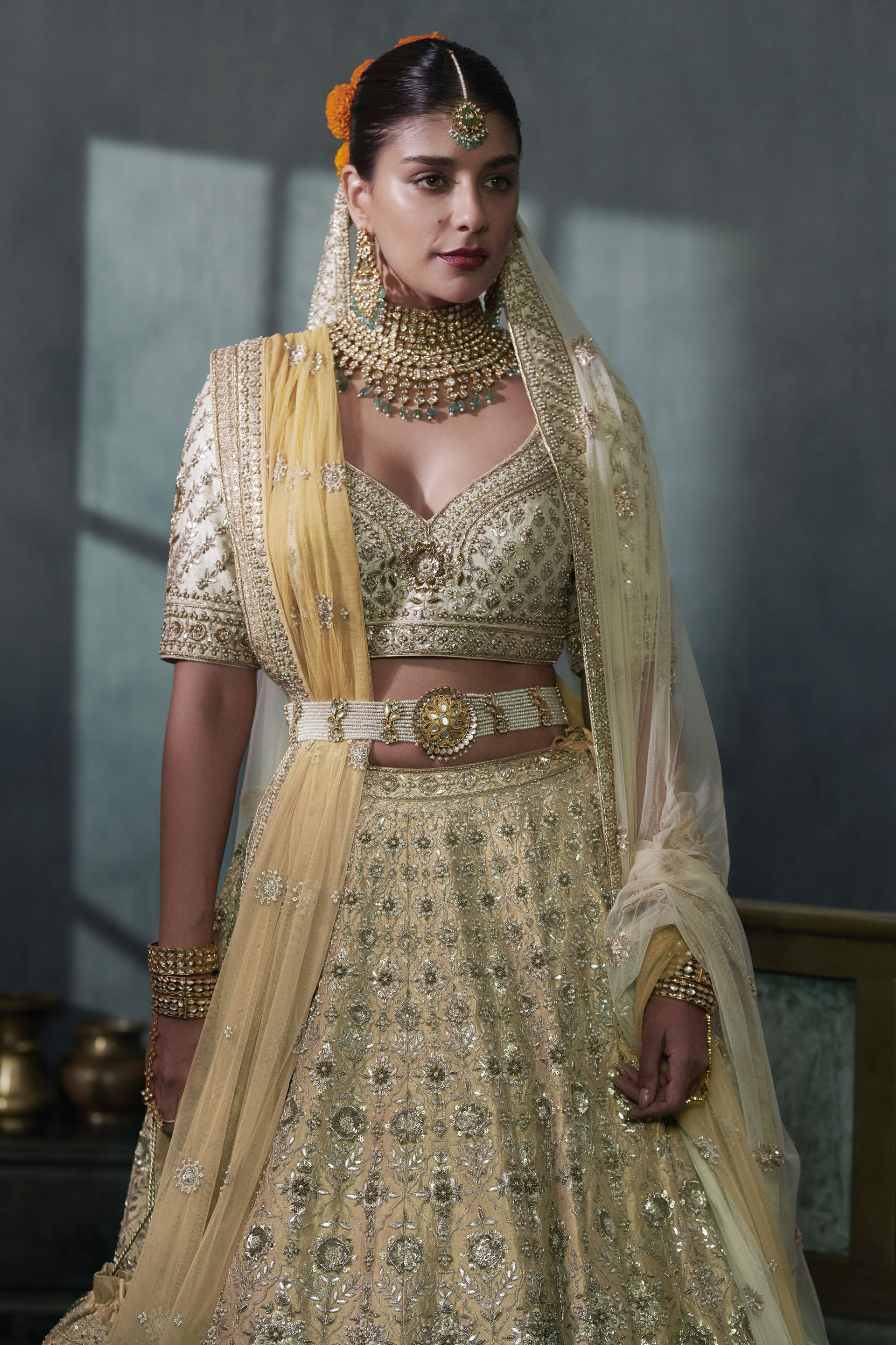 Aarati Lehenga Set - Cream