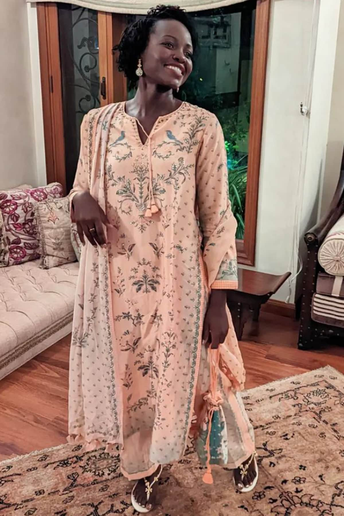 1 - Aavani Kurta Set &ndash; Peach, image 1