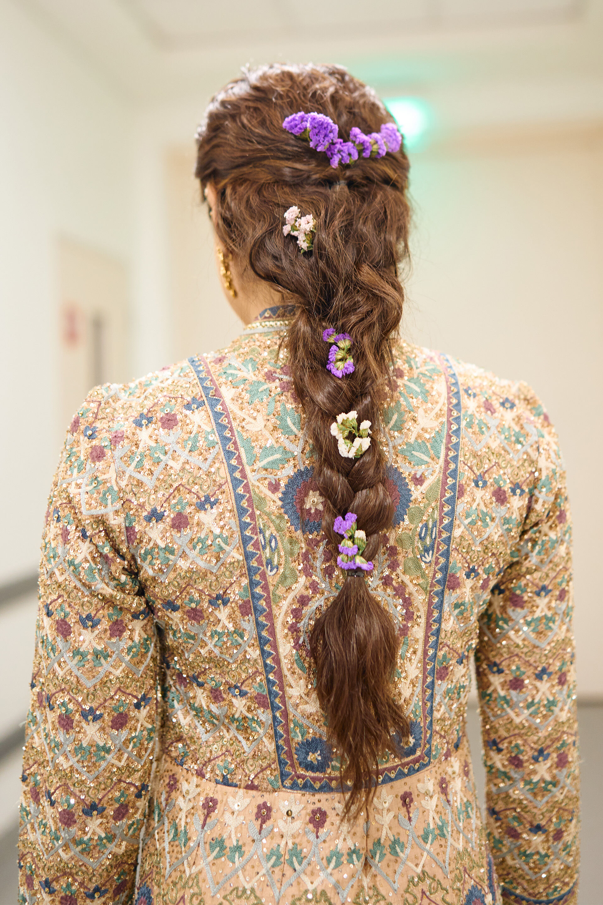 Krandasi Embroidered Zardozi Jacket Set - Blush, , image 6