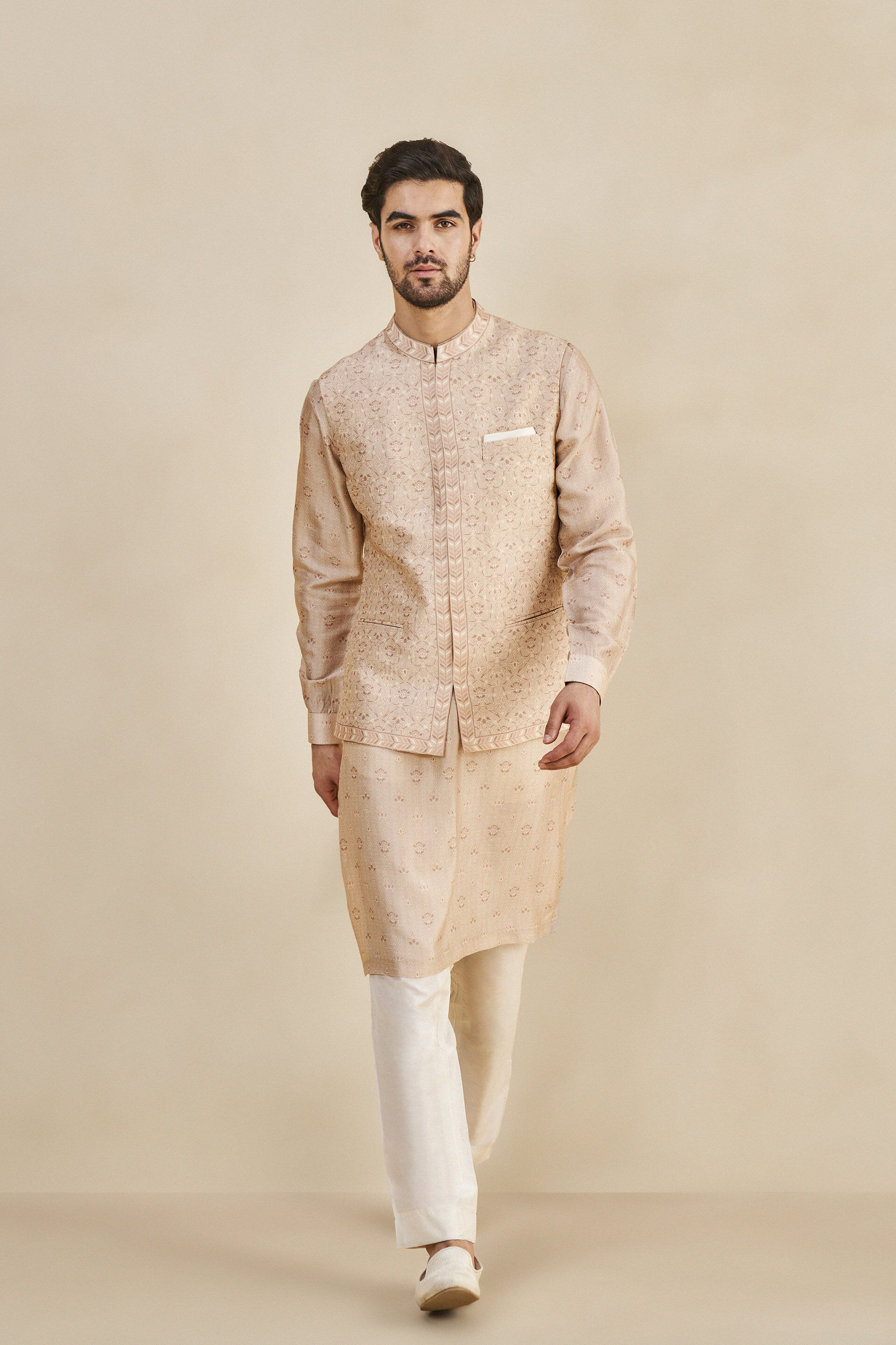 Favian Nehru Jacket - Salmon