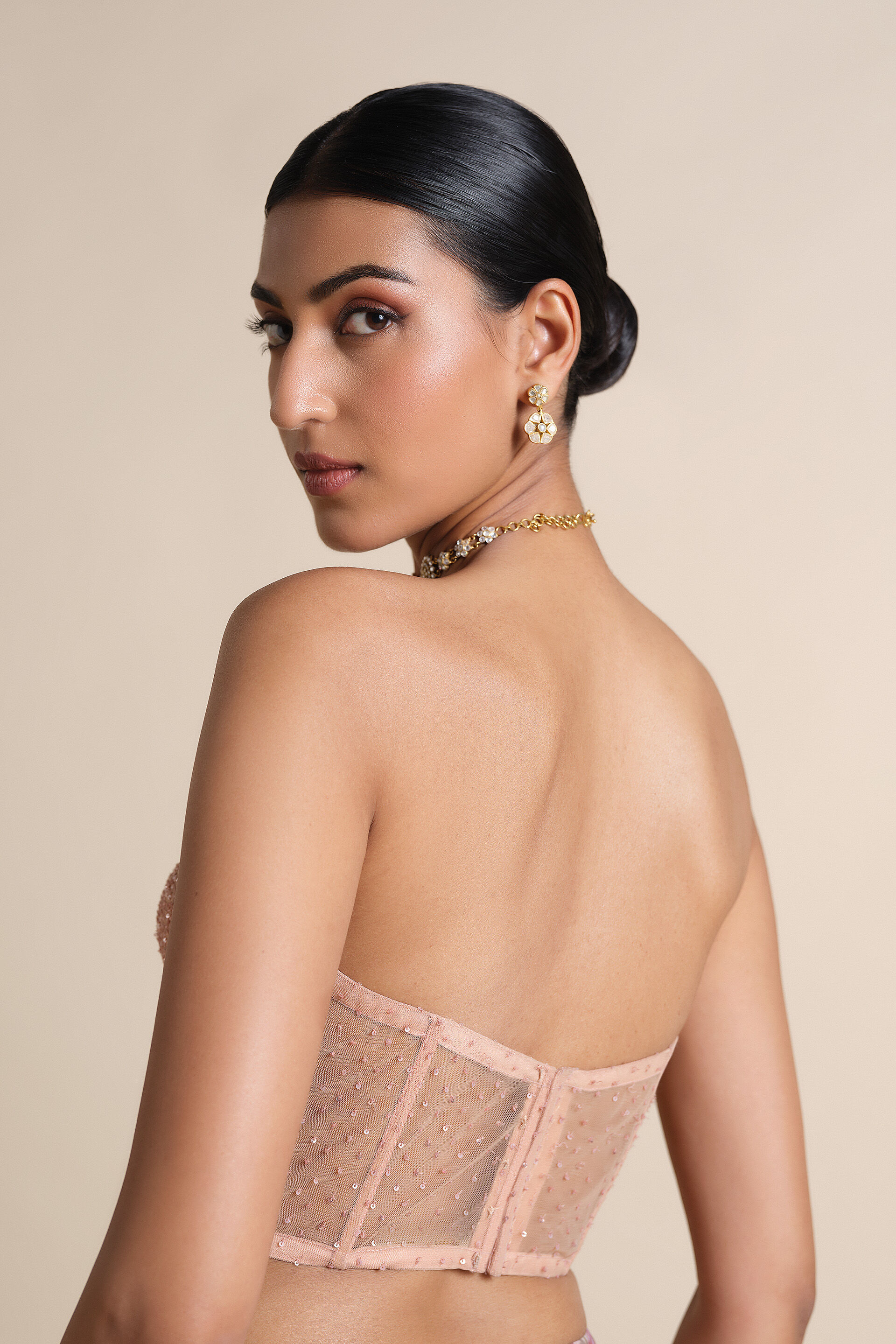 Roseway Sequin Choli &ndash; Blush