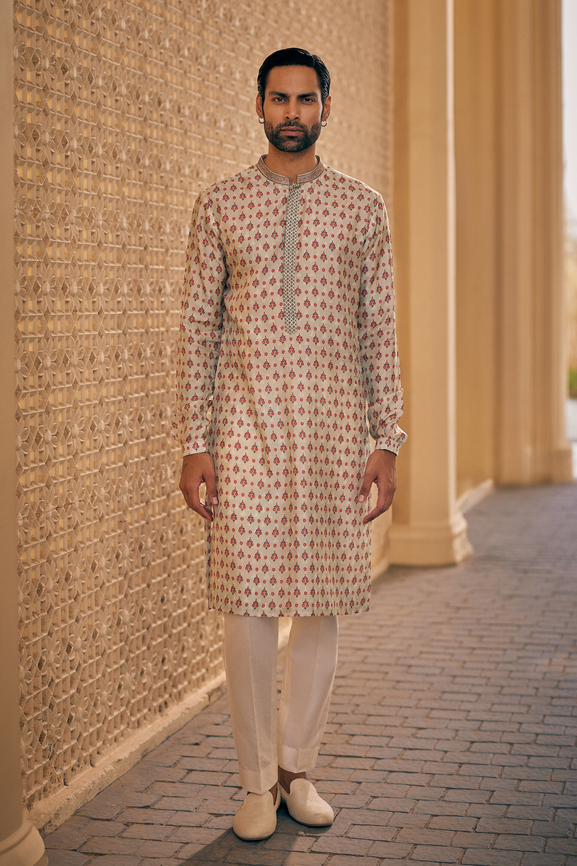 Arit Silk Kurta - Sage