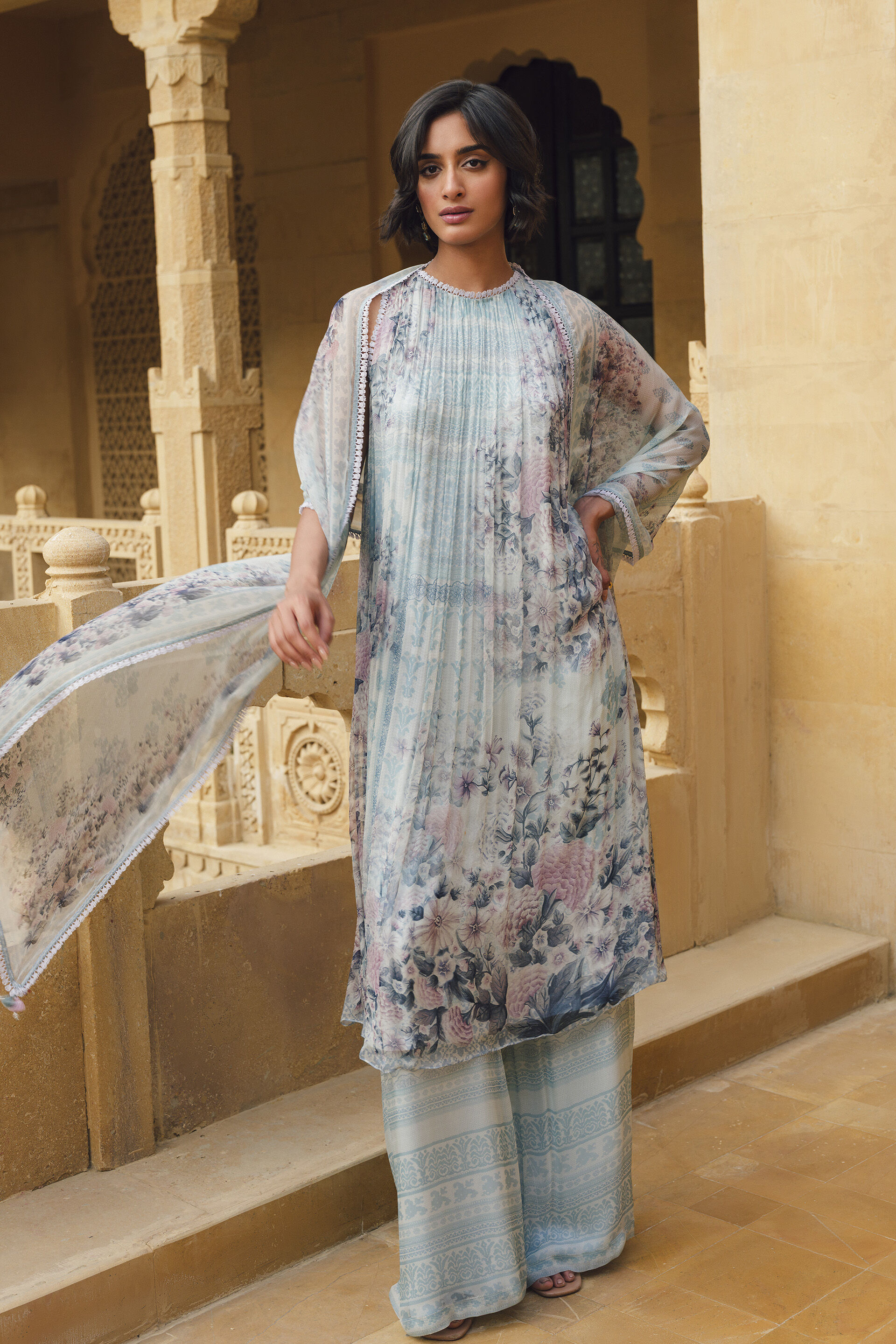 Damson Suit Set - Powder Blue, Powder Blue, image 2