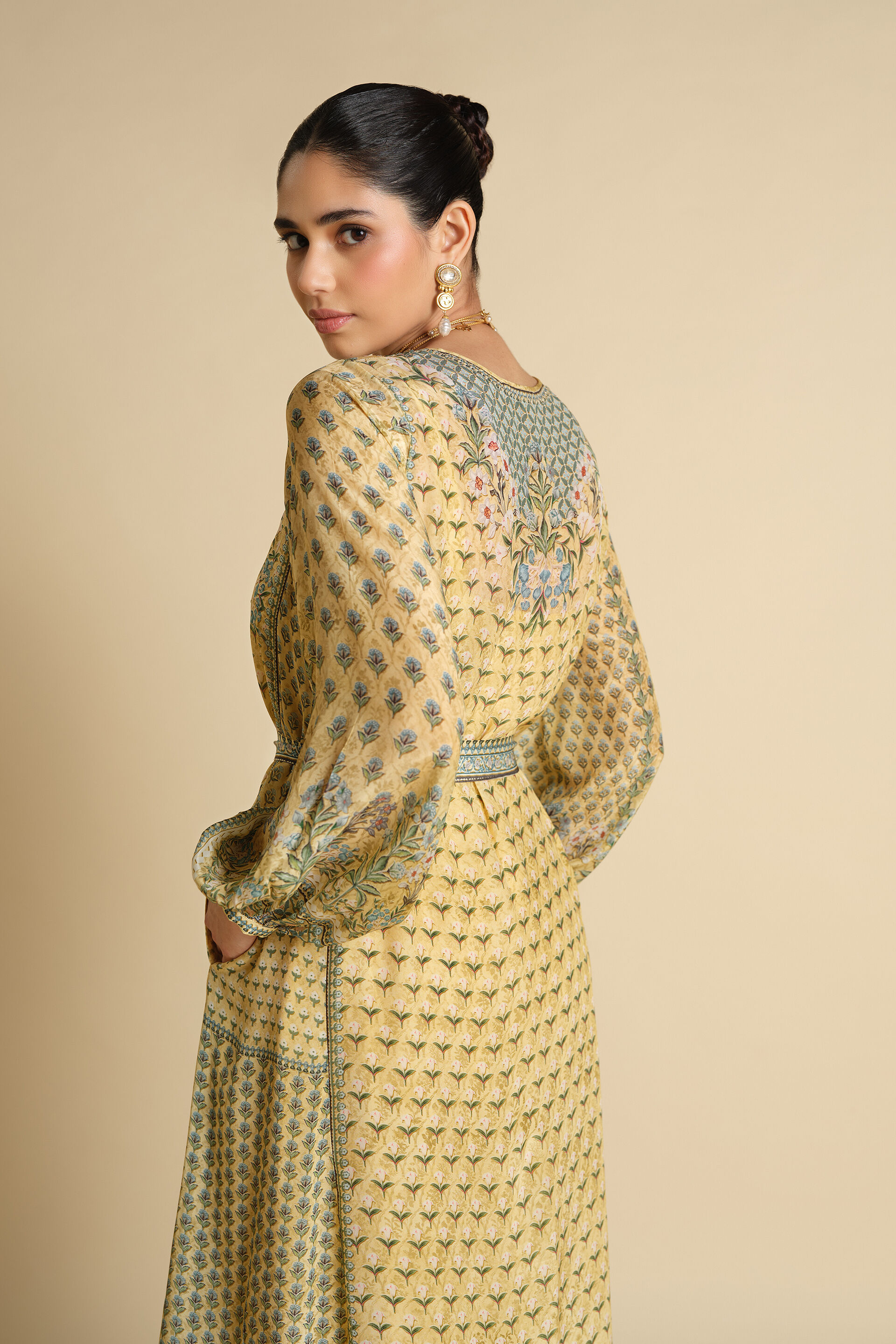 Azhaki Printed Kaftan - Yellow, Yellow, image 6