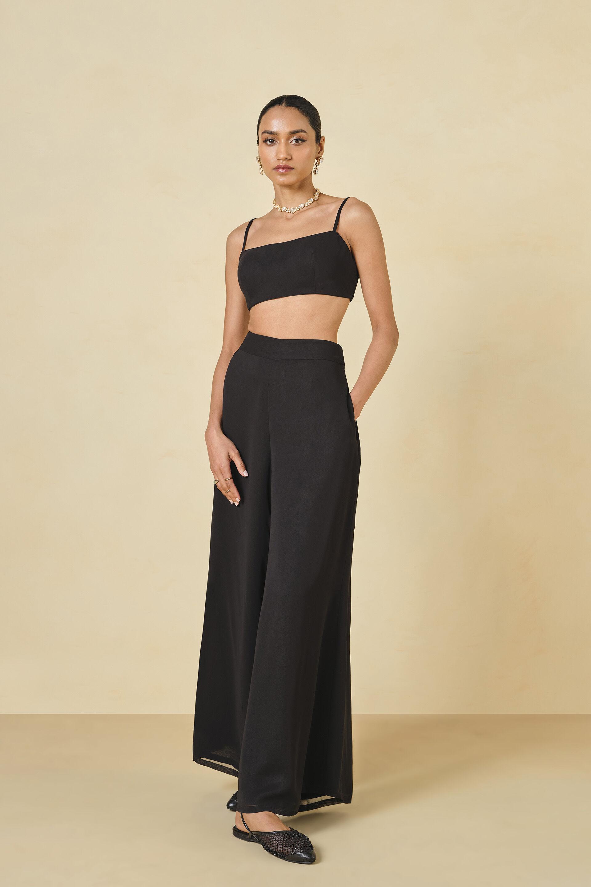 Life Of The Nightforest Sequin Palazzo Set - Black, Black, image 4