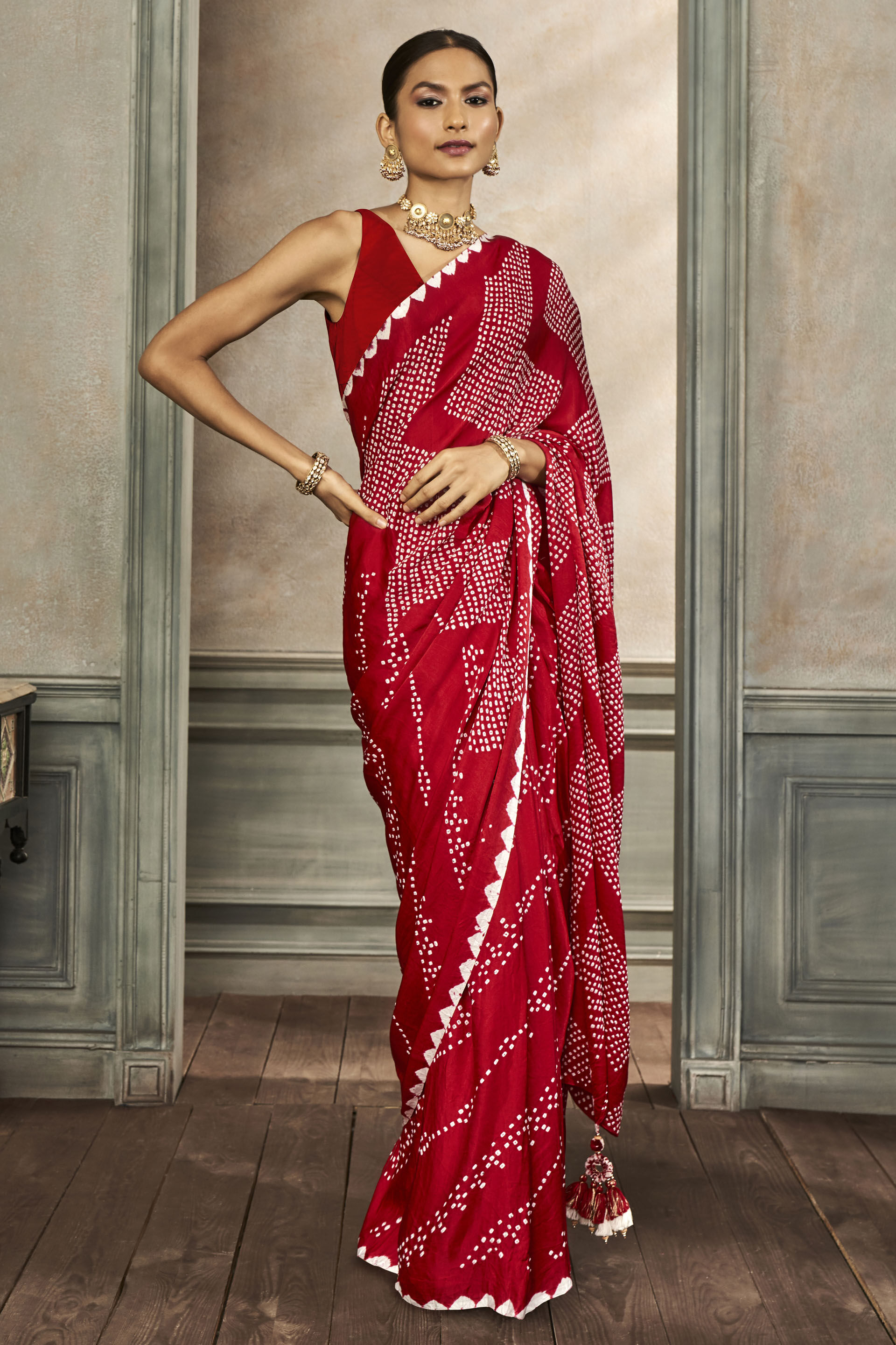 Online bandhani silk store sarees