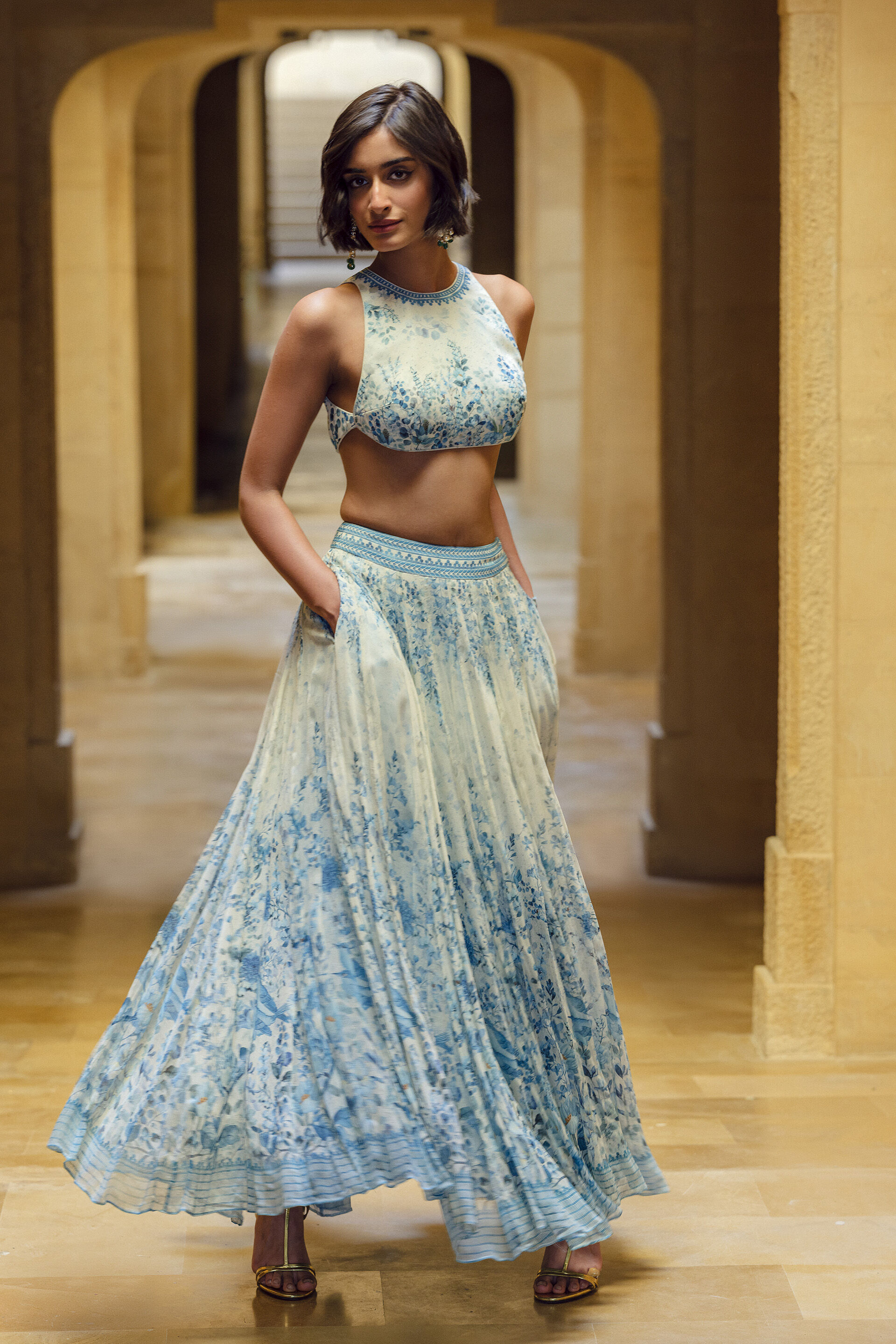 Aluma Skirt Set - Powder Blue, Blue, image 2