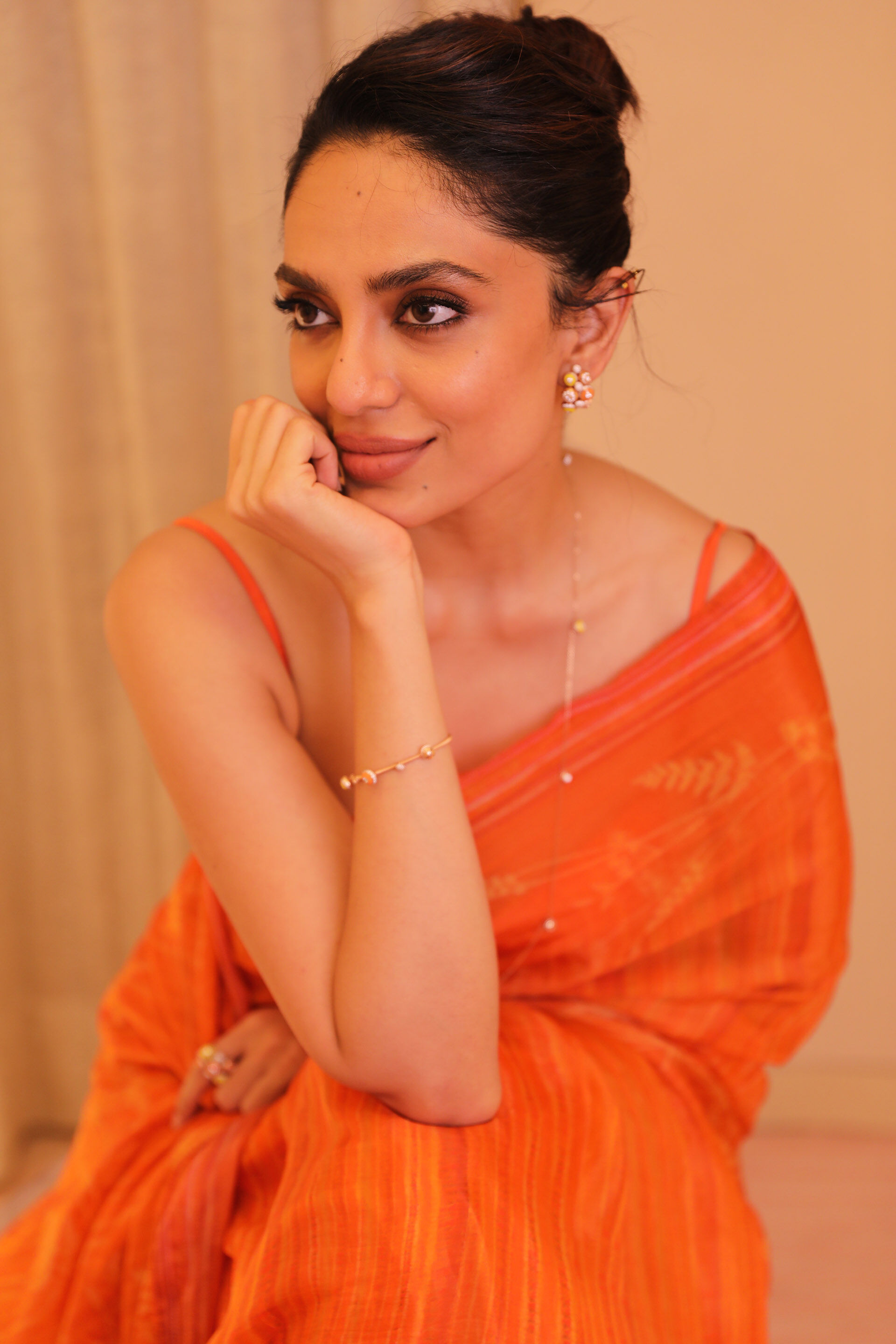 Meora Saree - Orange, , image 5