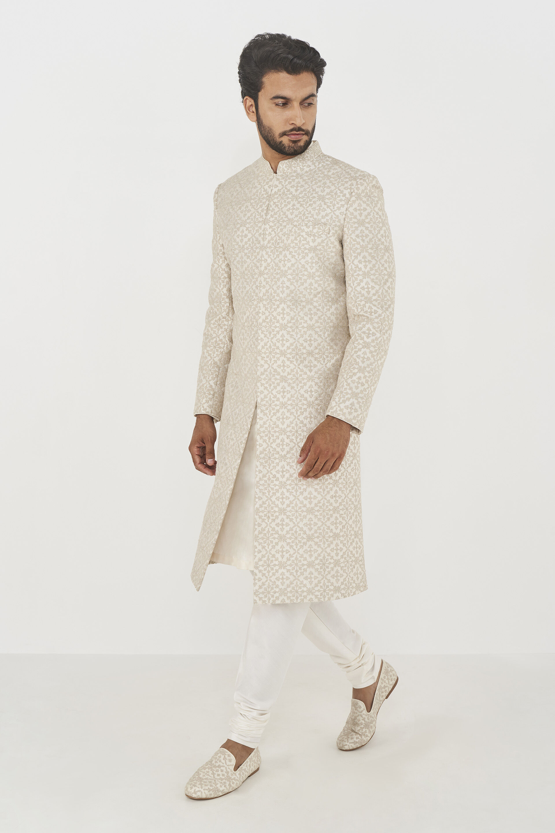 Rishi Sherwani- Cream, , image 2