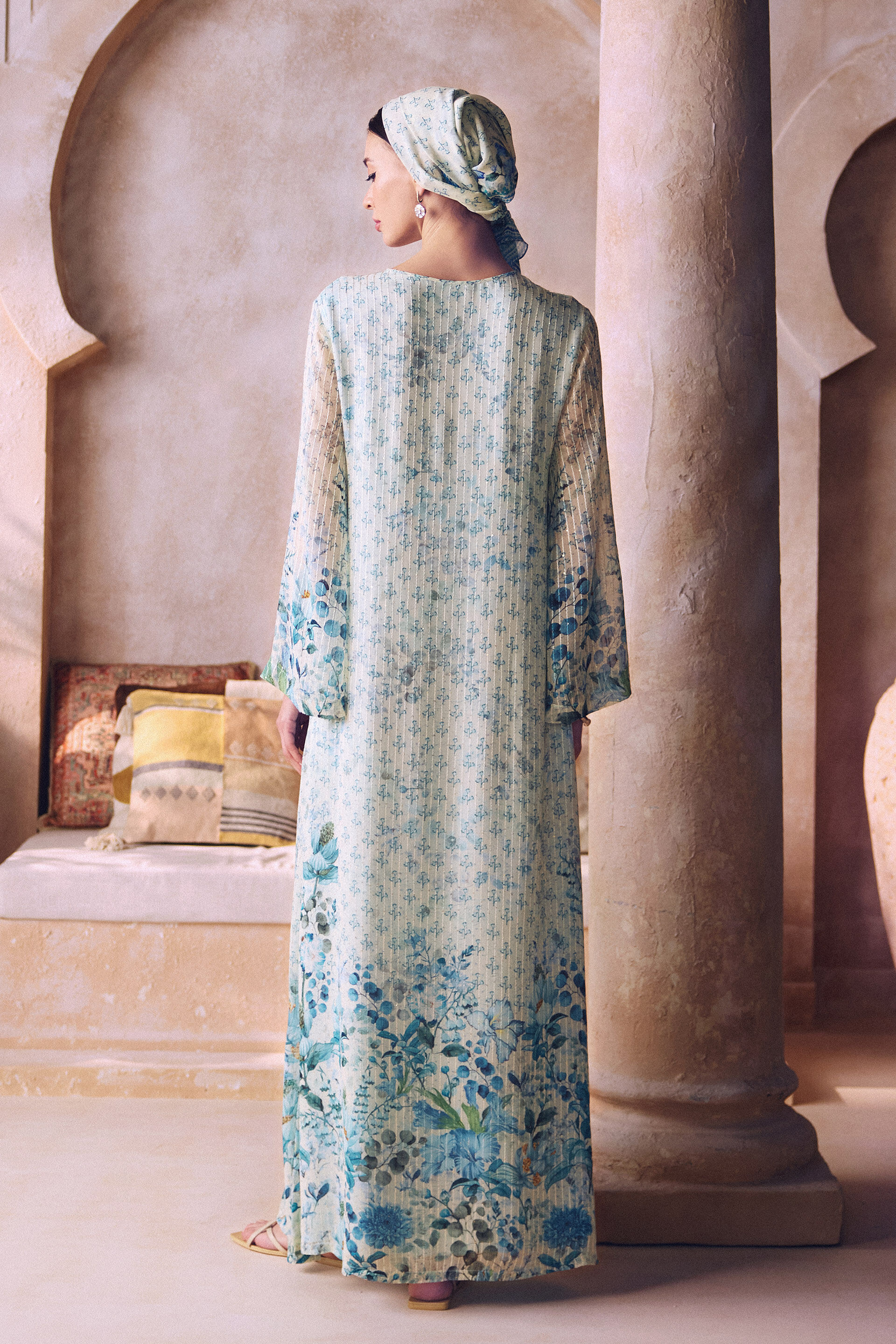 Anum Kaftan - Powder Blue