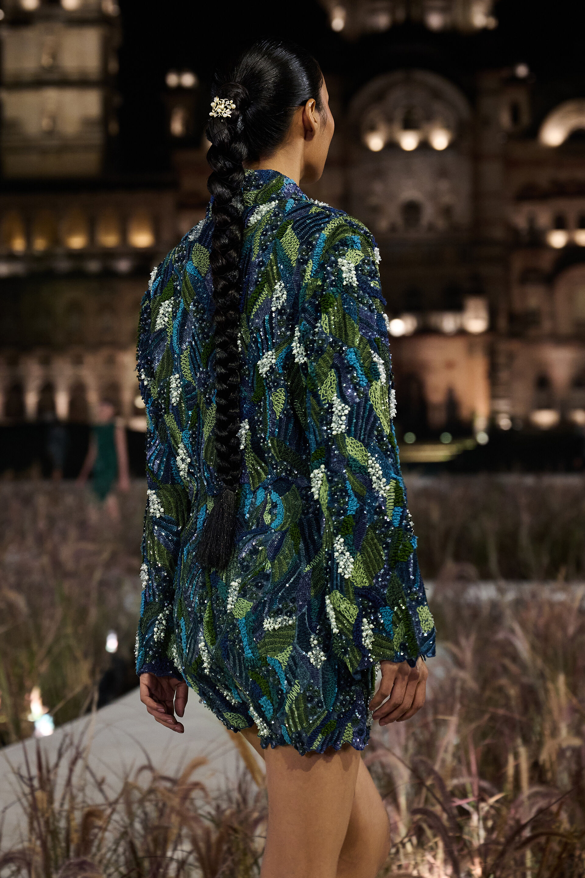 Azfrida Embroidered Skirt Set - Blue, Blue, image 2