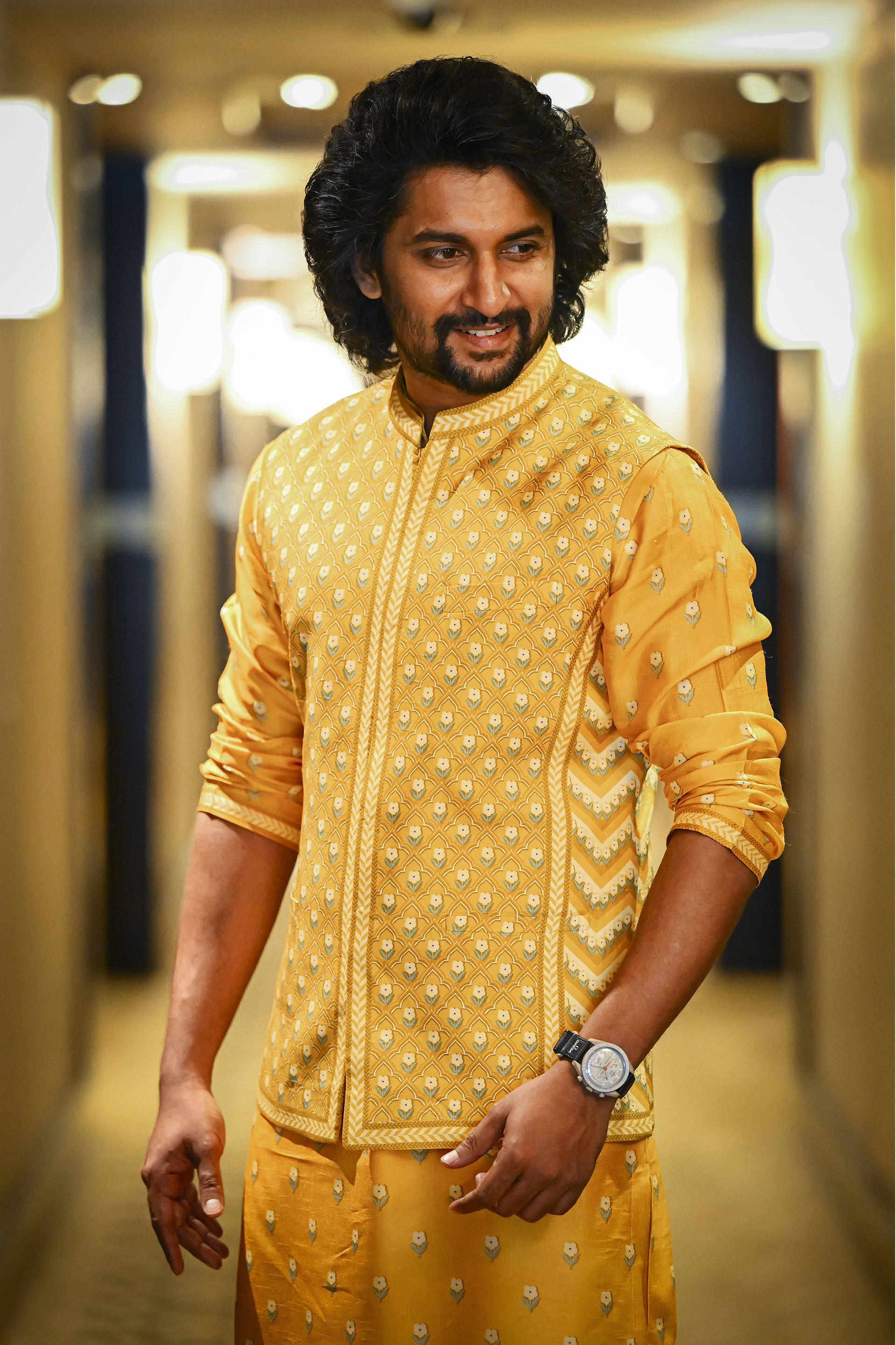 Navodit Silk Kurta - Mustard, , image 3