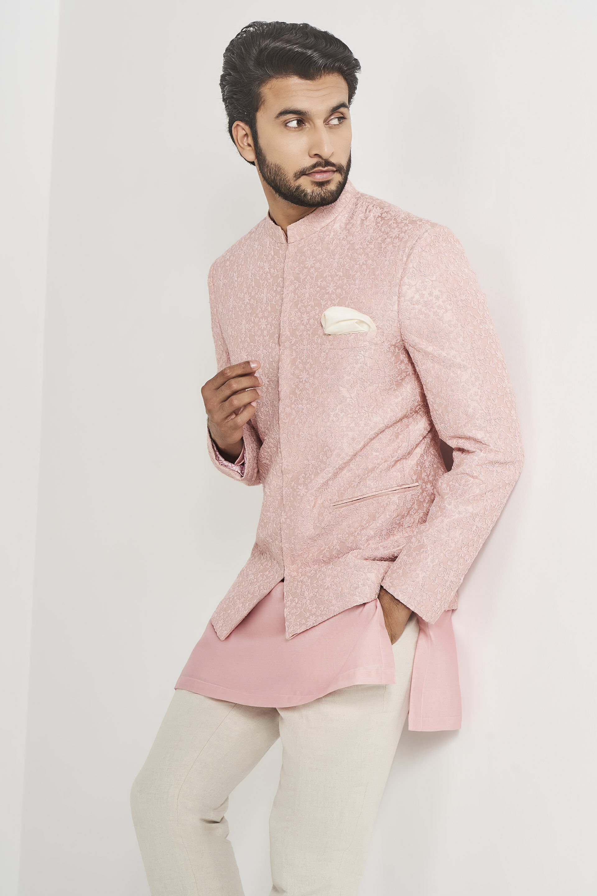 Zian Bandhgala-Pink, Pink, image 3