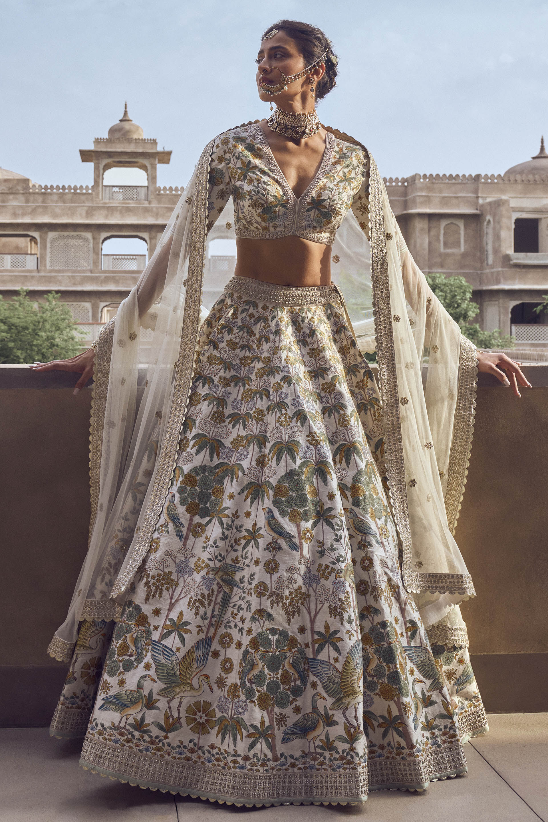 Unmai Lehenga - Cream