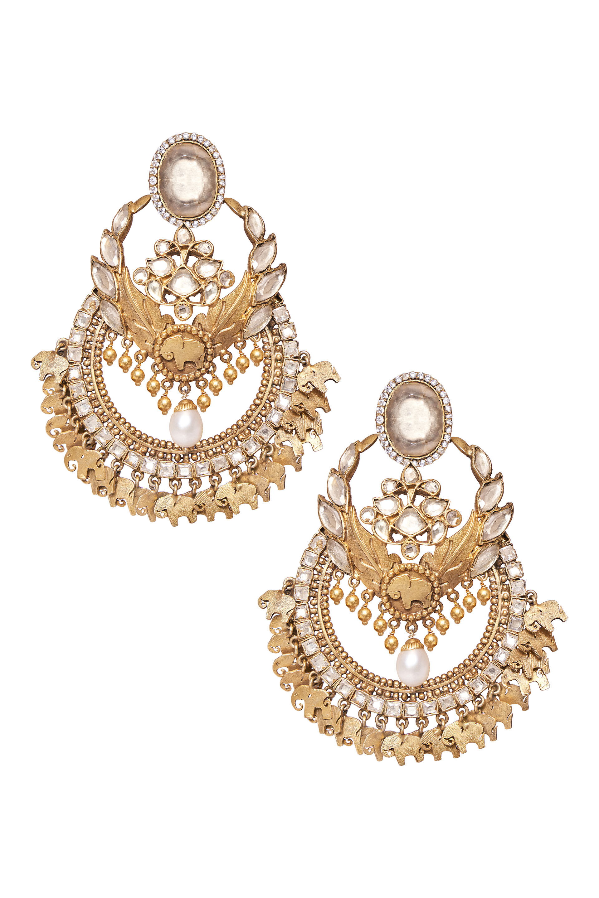 A Symphony Of Birds Chandbali Earrings