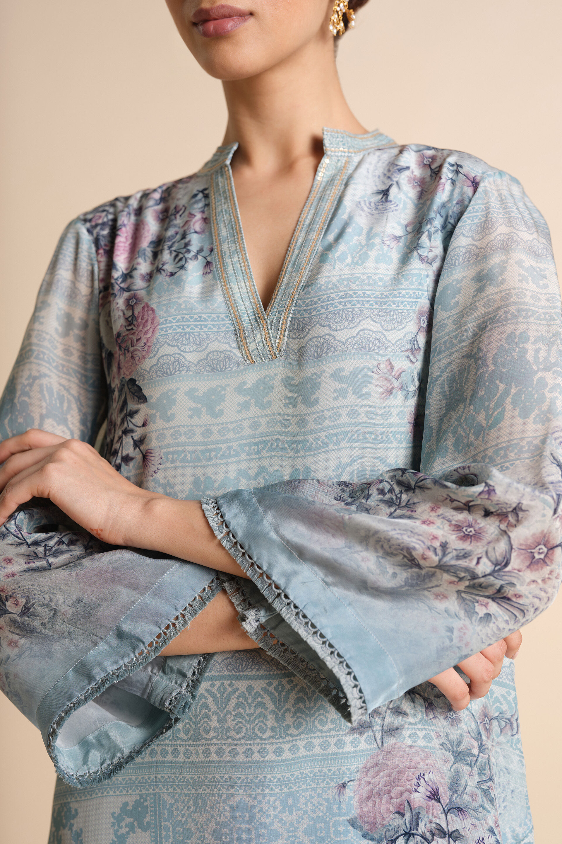 Vanisa Kurta Set - Powder Blue, Powder Blue, image 6