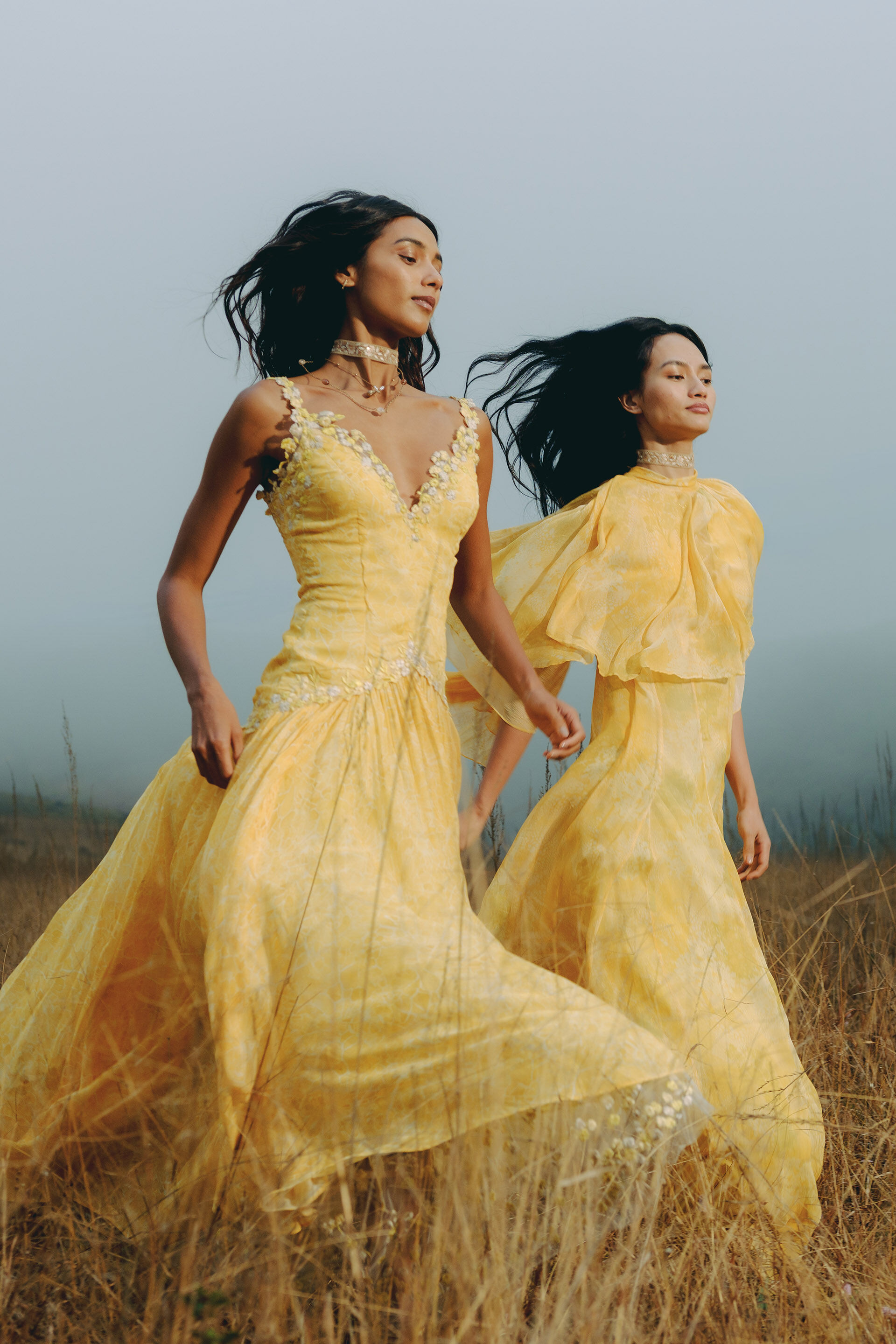 Sora Bemberg Gown - Yellow, Yellow, image 3