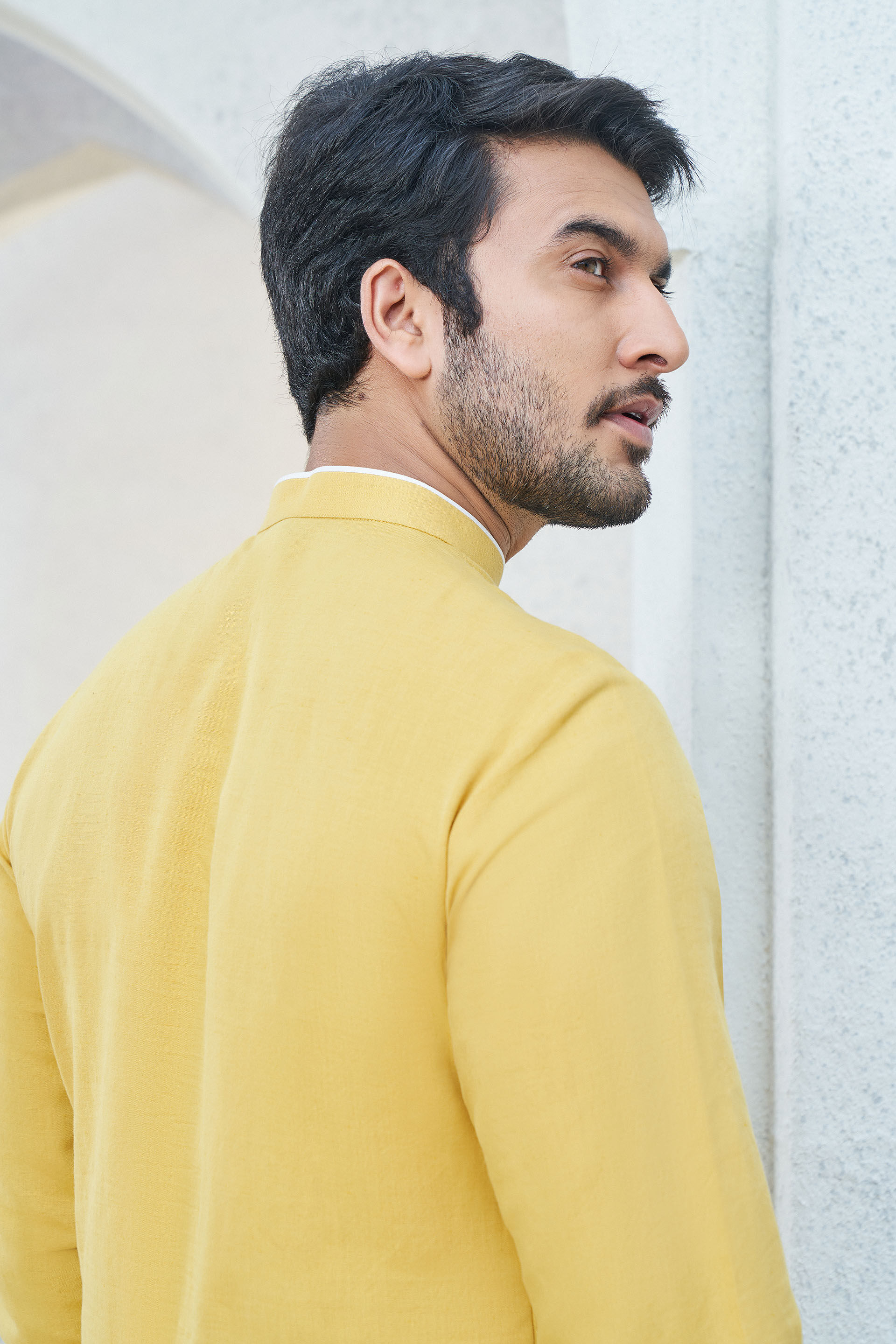 Faris Kurta - Mustard, Mustard, image 5