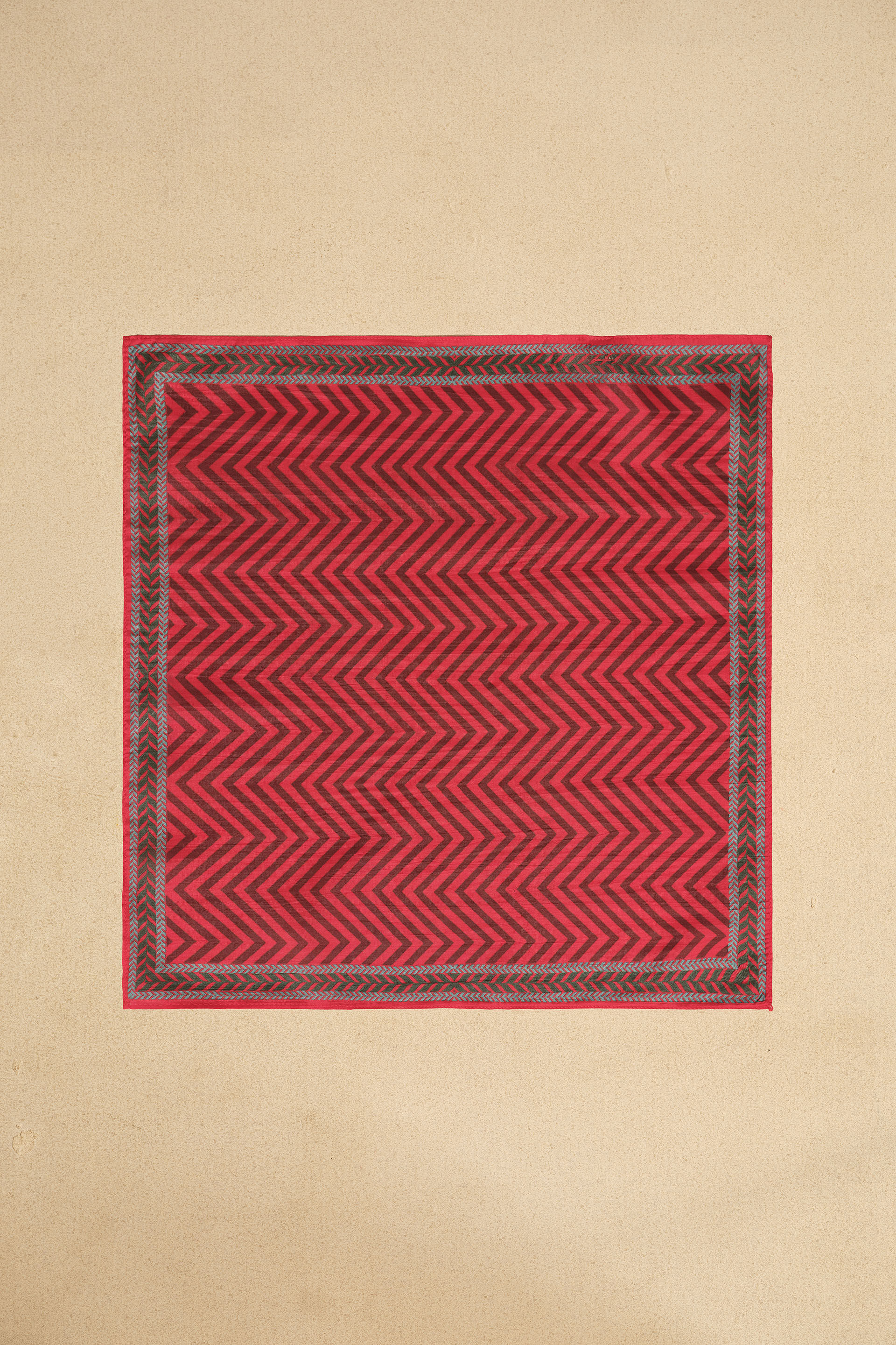 Zahir Silk Pocket Square - Red