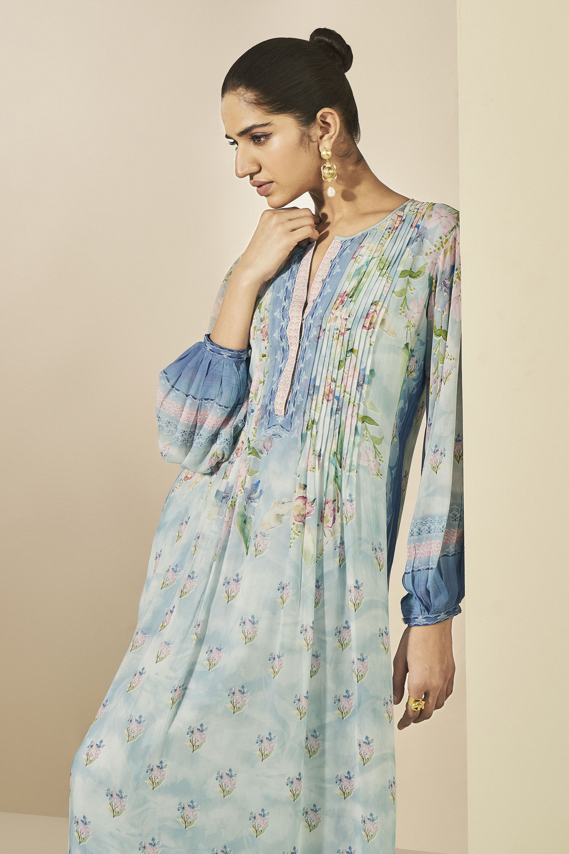 Dayflower Kaftan - Blue, Blue, image 4