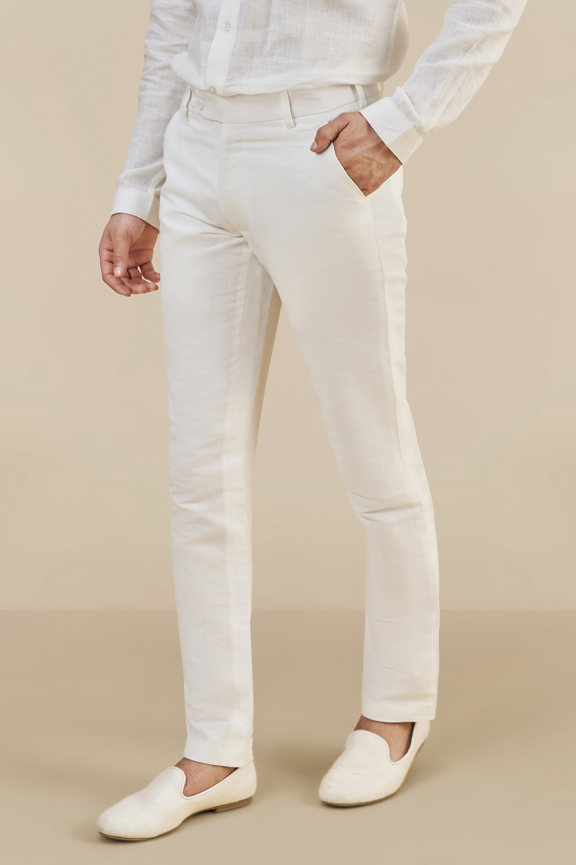 White Linen Trousers