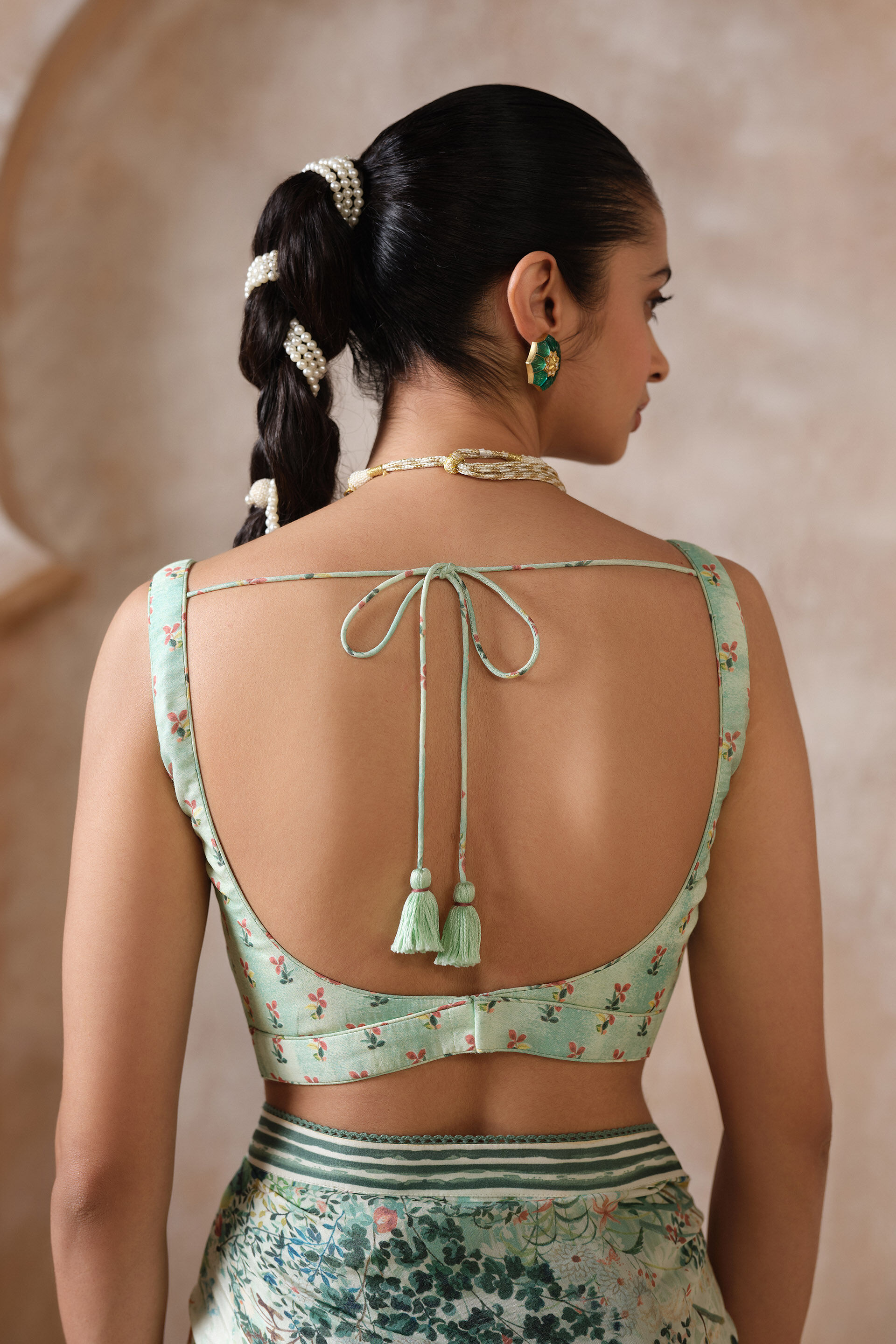 Komakal Printed Silk Saree - Sage, Sage, image 5