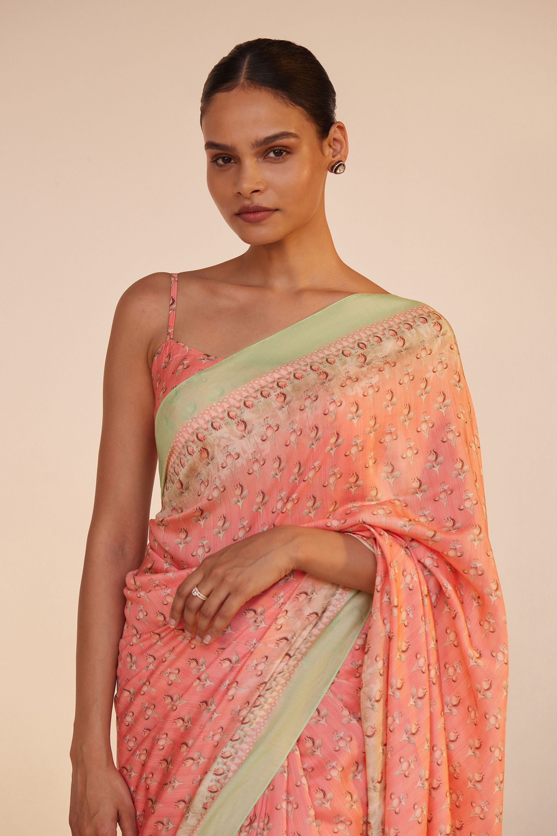 Umaiza Saree, Pink, image 4