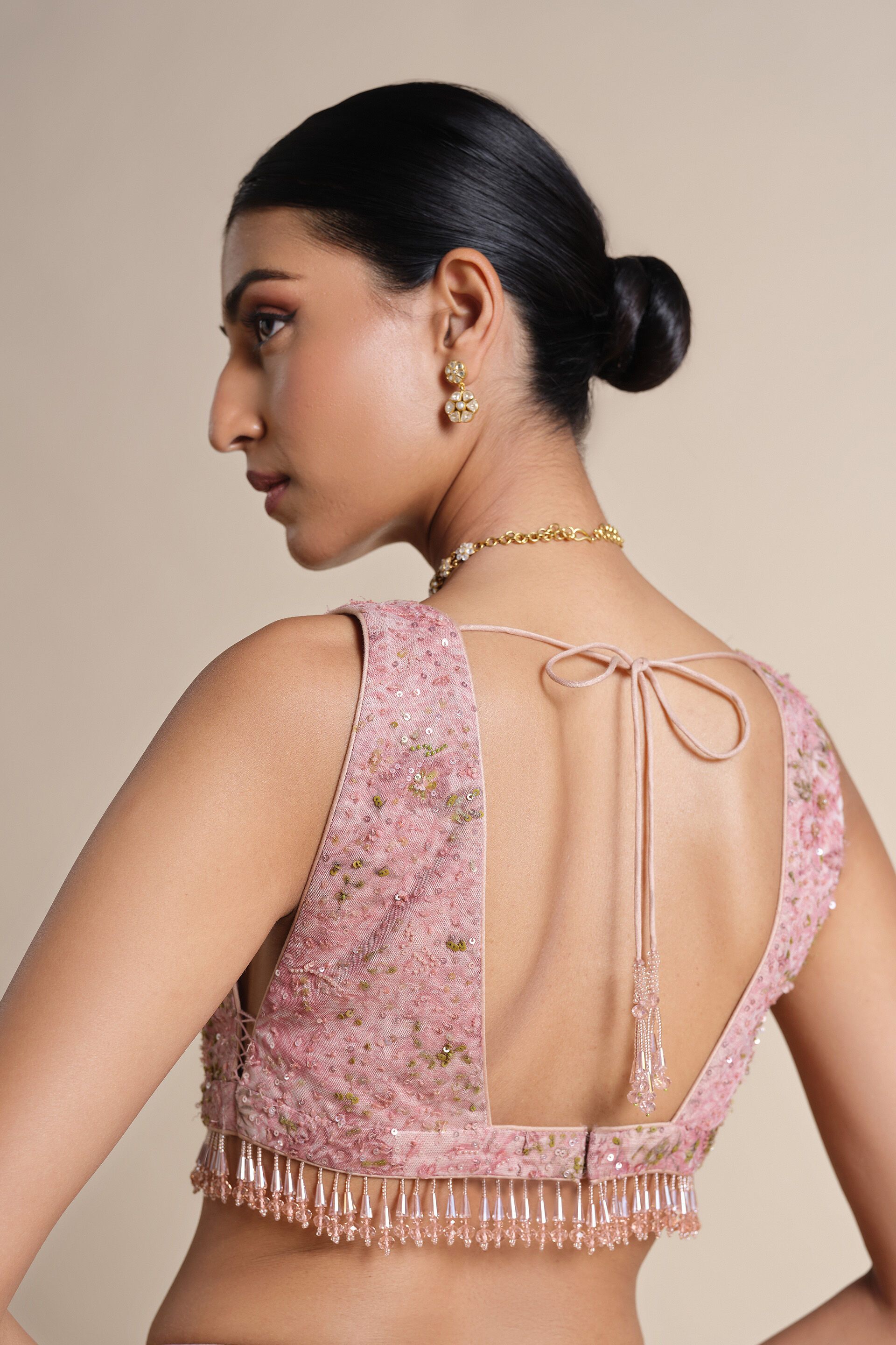 Esmarie Embroidered Choli - Blush, Blush, image 2