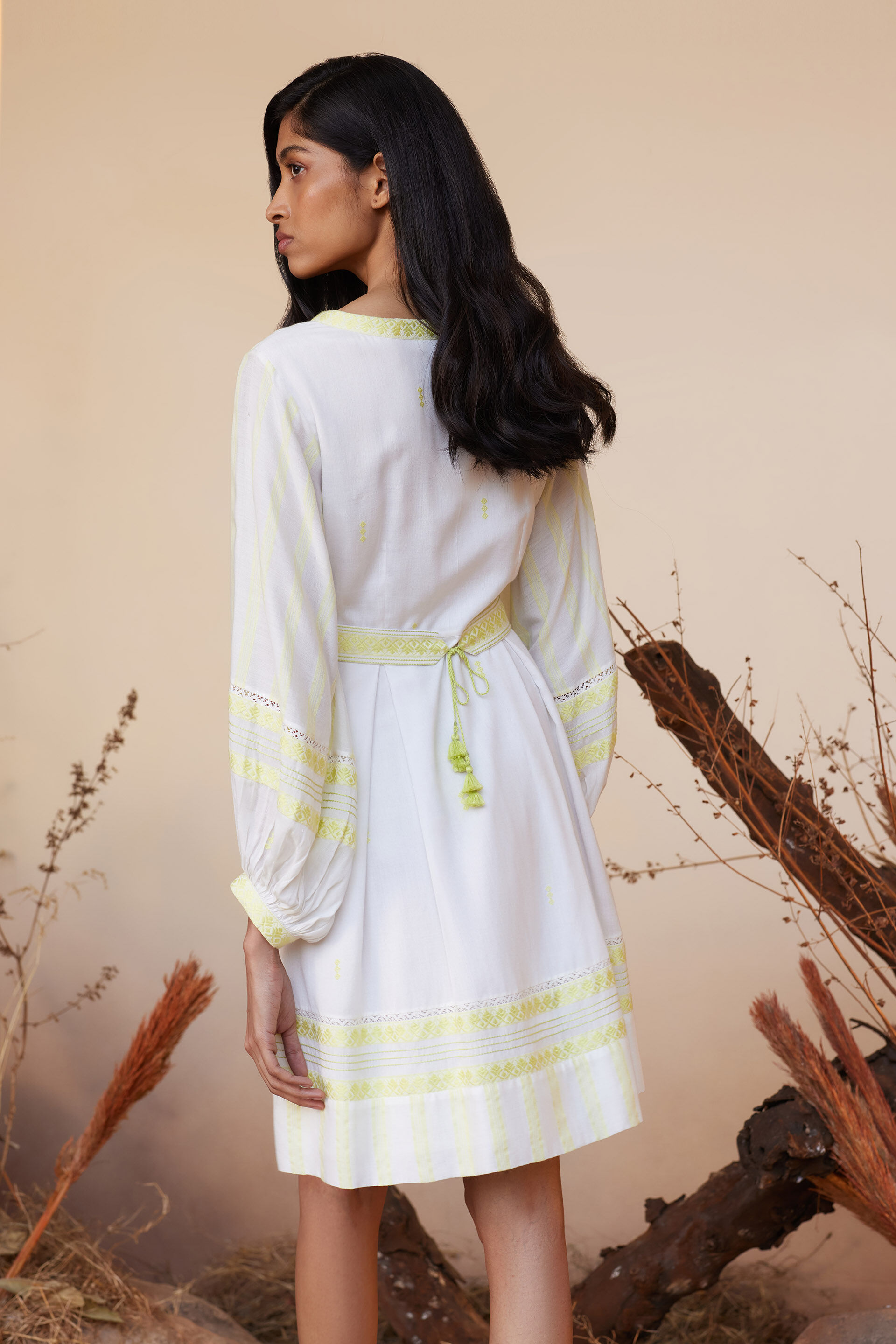 Umika Dress - Lime, Lime, image 3