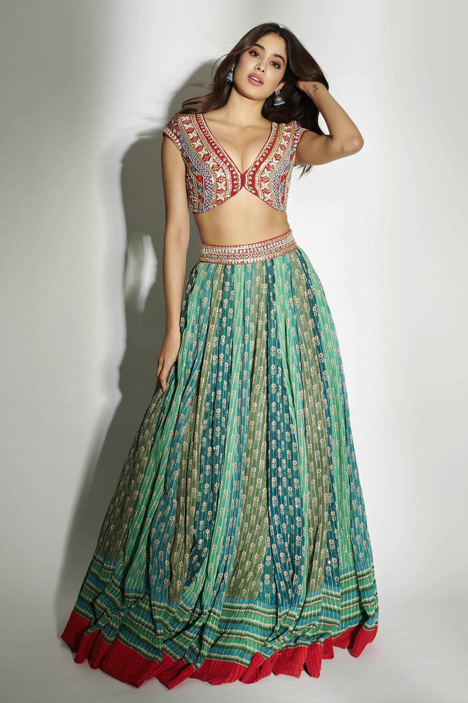 Kavi Lehenga - Sage, , image 3