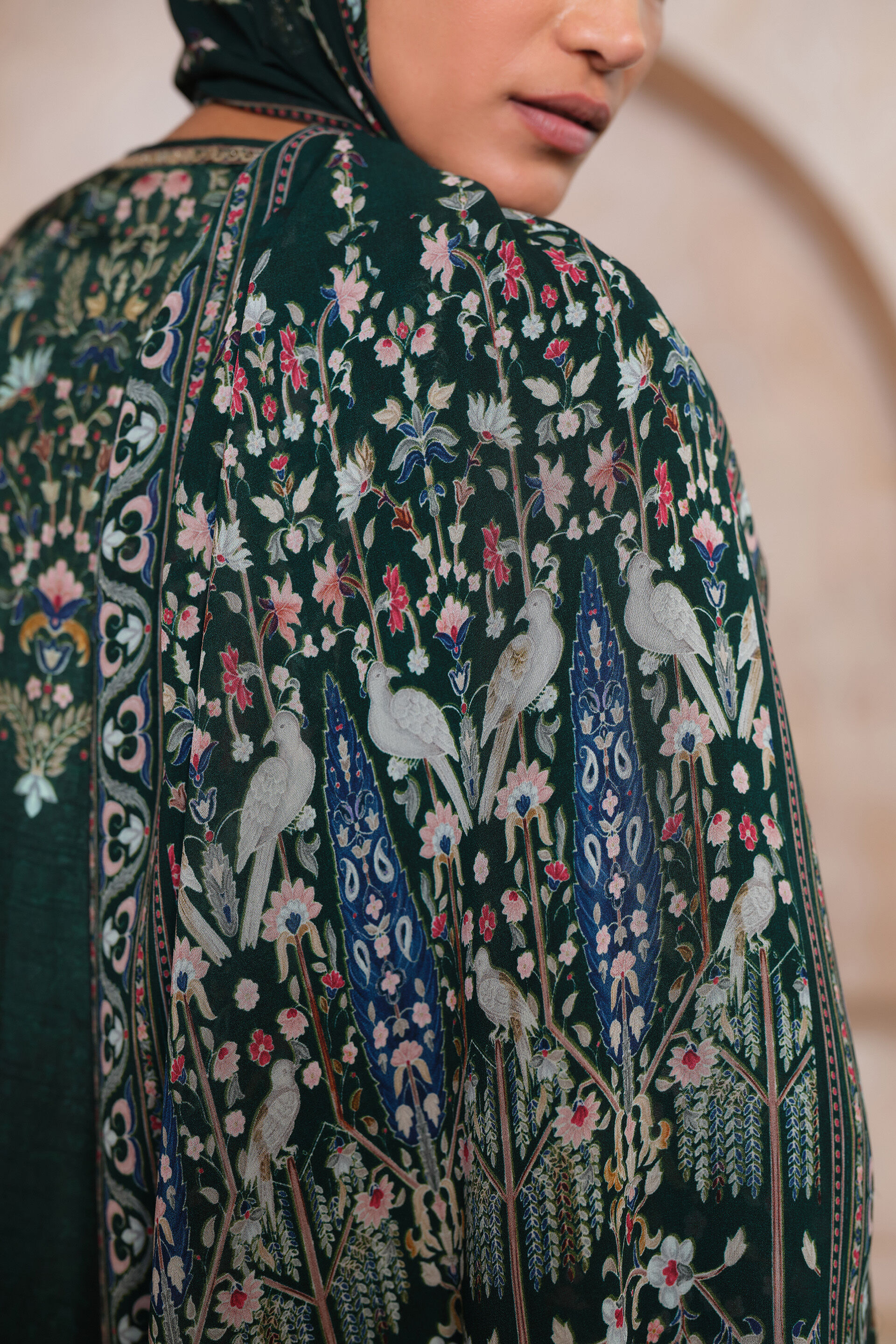 Arunika Stole - Green, Green, image 3