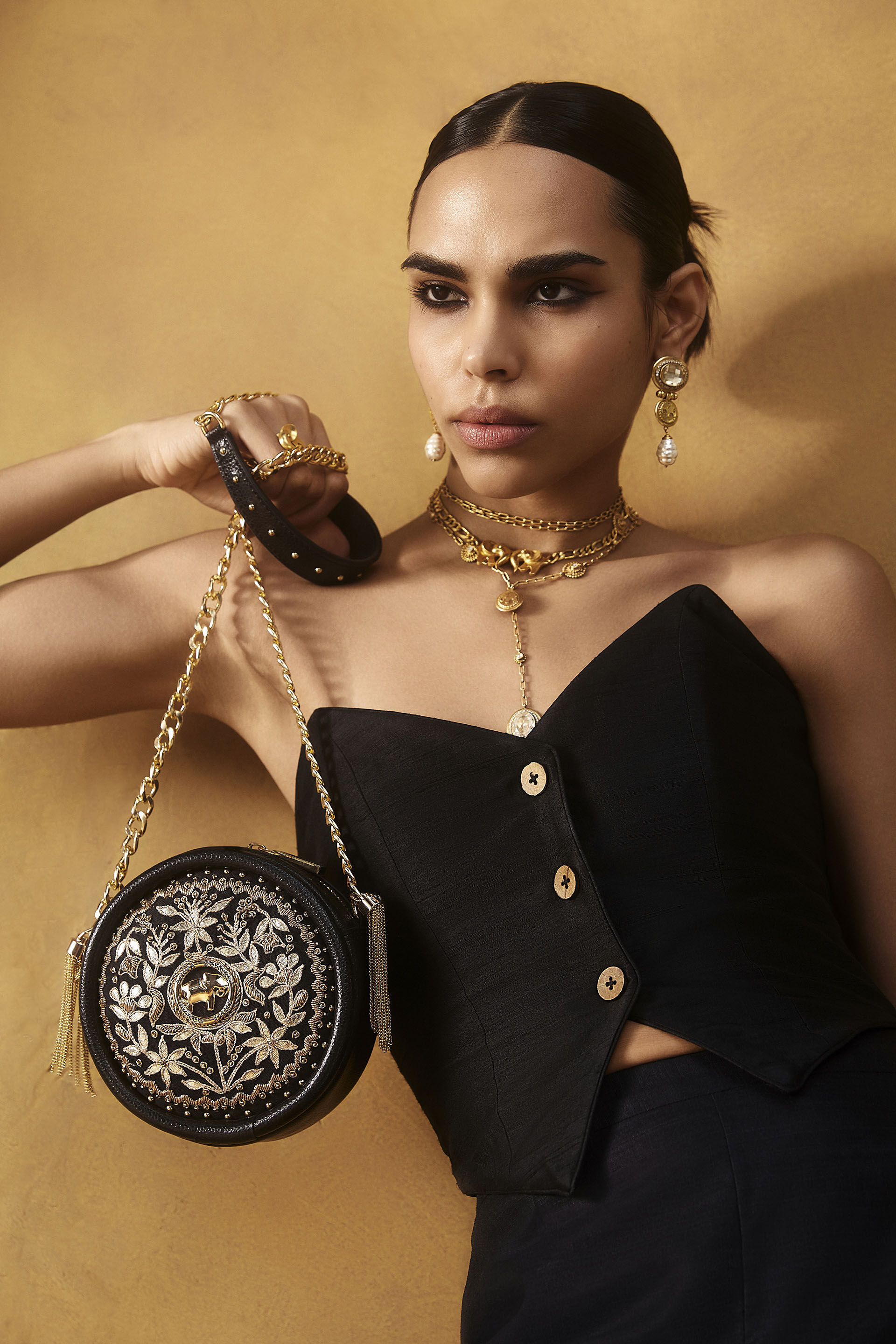 Symphony Of Blooms Crossbody Bag - Nocturnal Black, Black, image 5