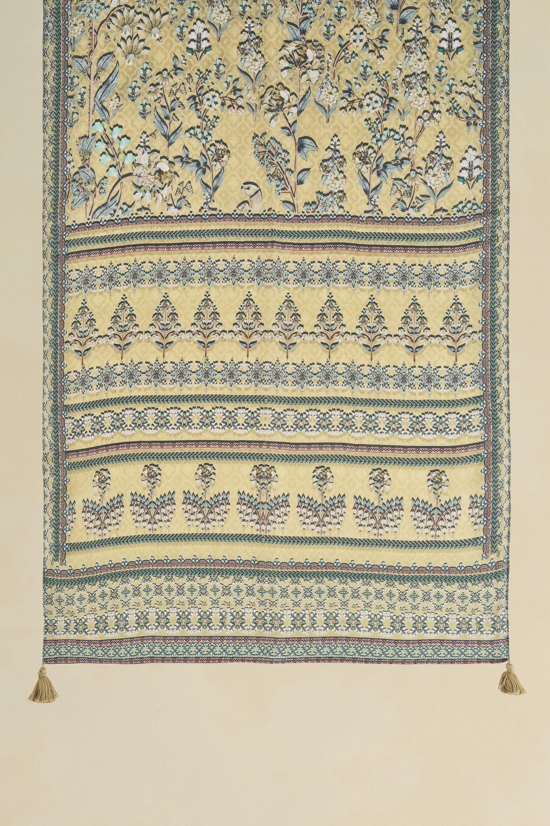 Corvus Silk Stole - Yellow