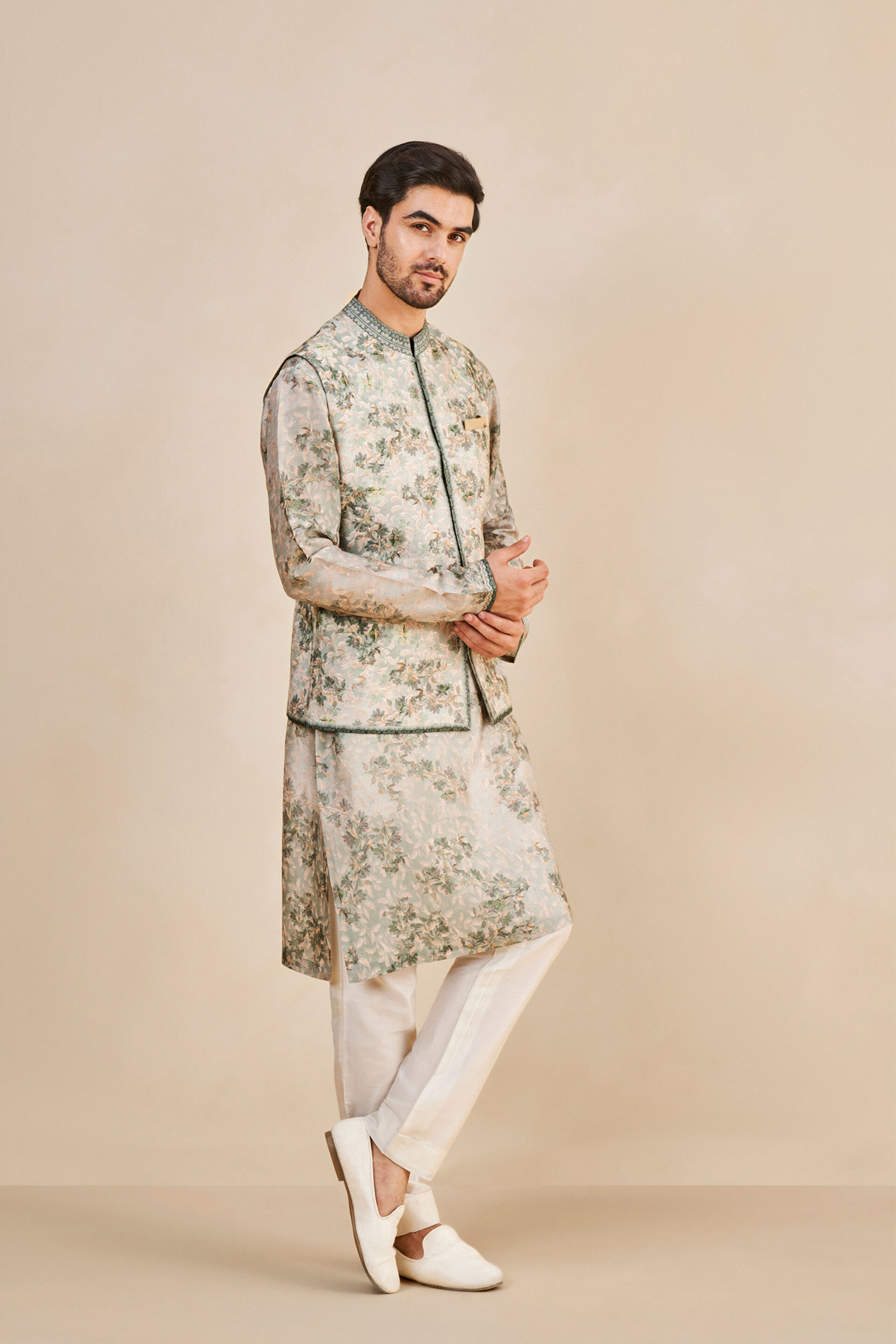Aranyam Nehru Jacket - Sage, Sage, image 2