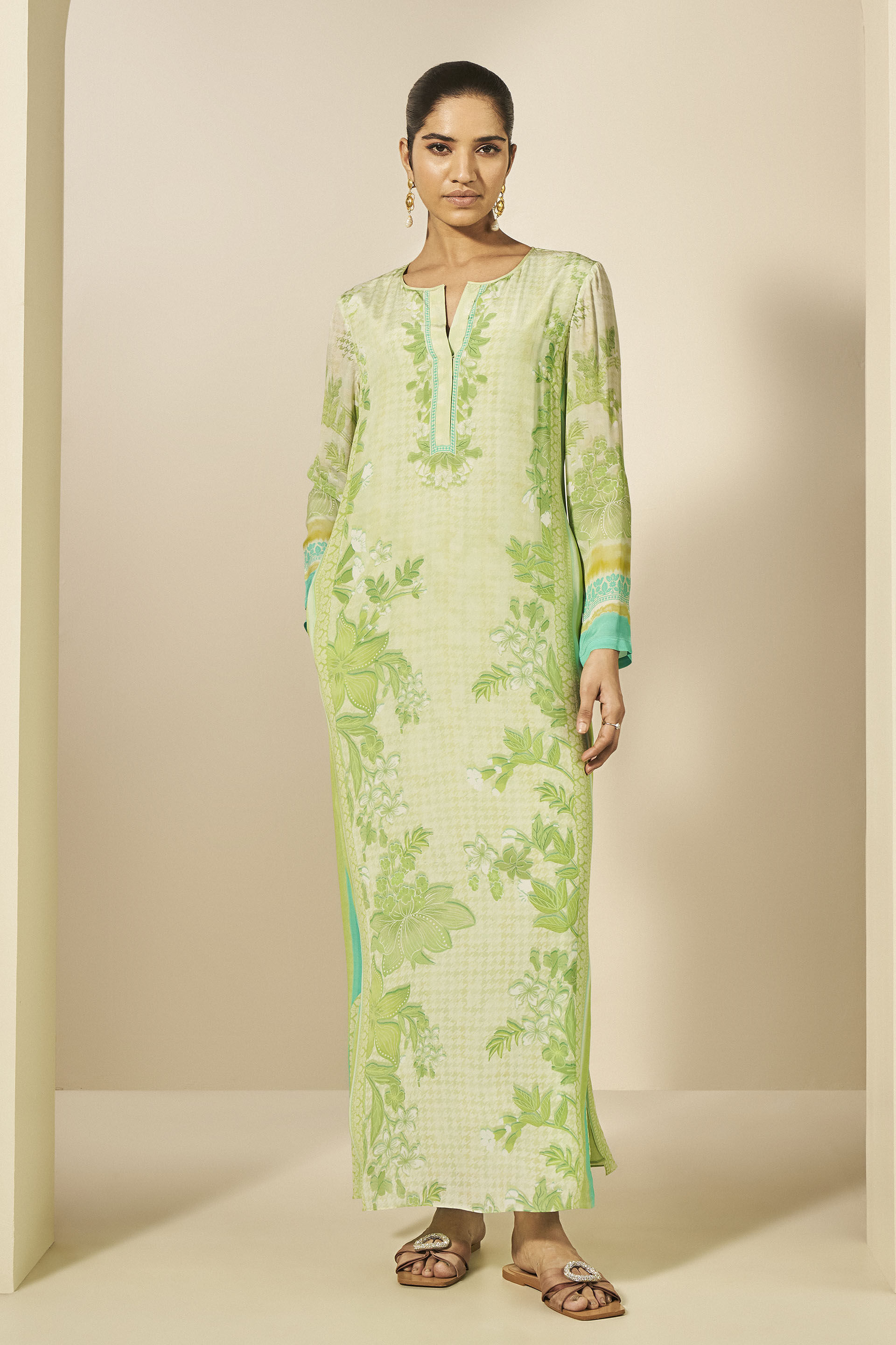 Mongo Kaftan - Lime, Lime, image 1