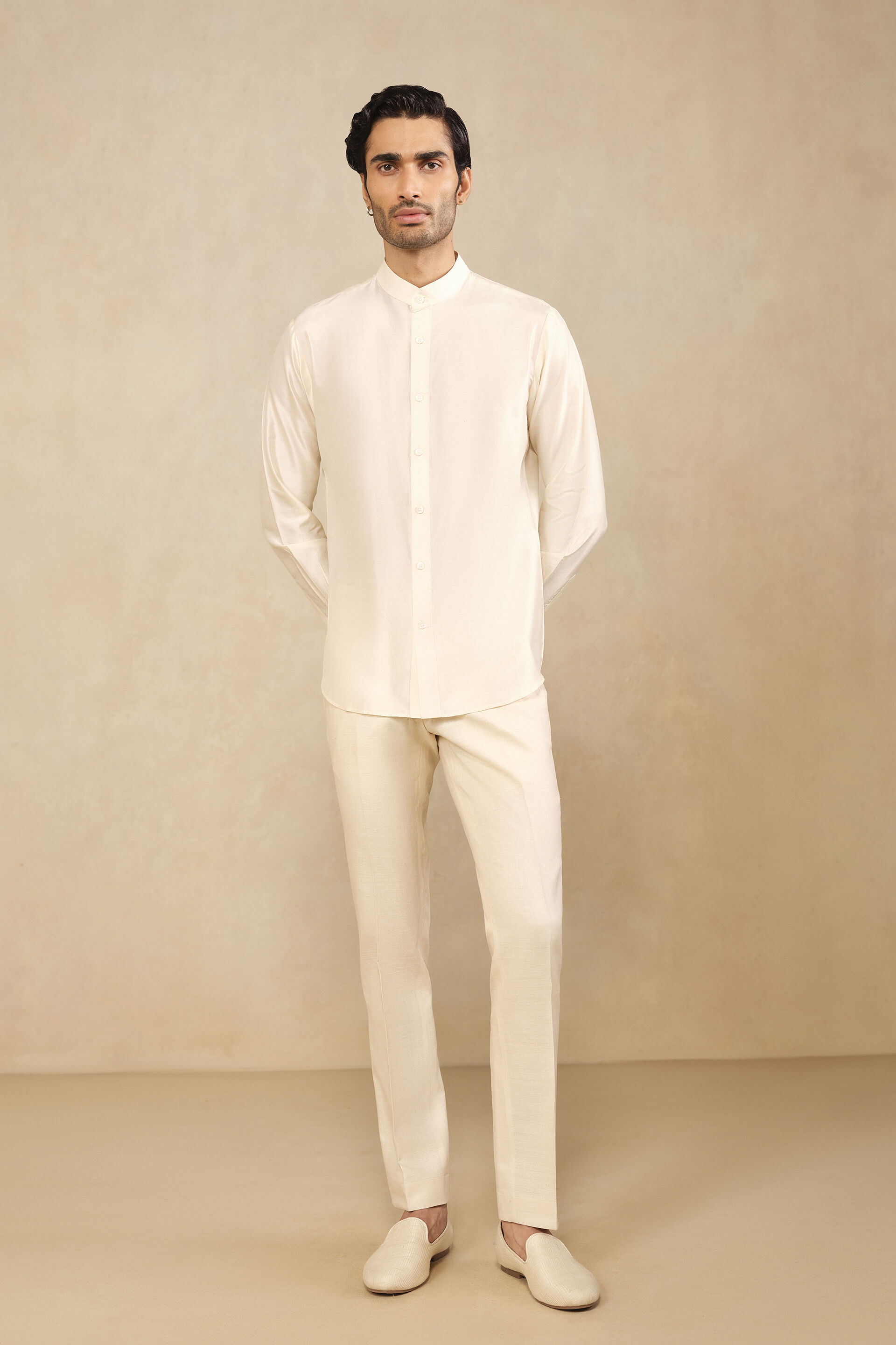 Adnan Silk Shirt - Cream